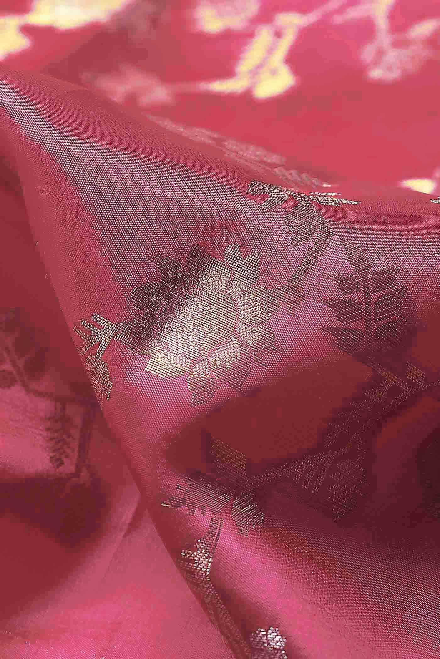 Green Banarasi Raw Silk Saree