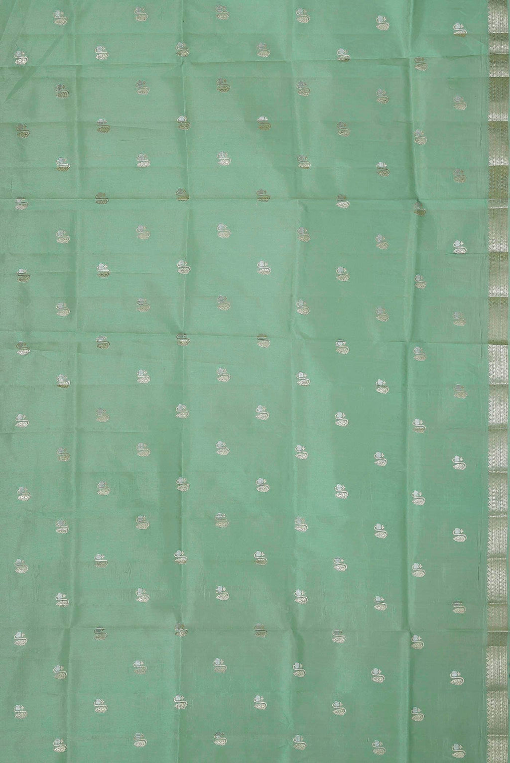 Green Banarasi Raw Silk Saree
