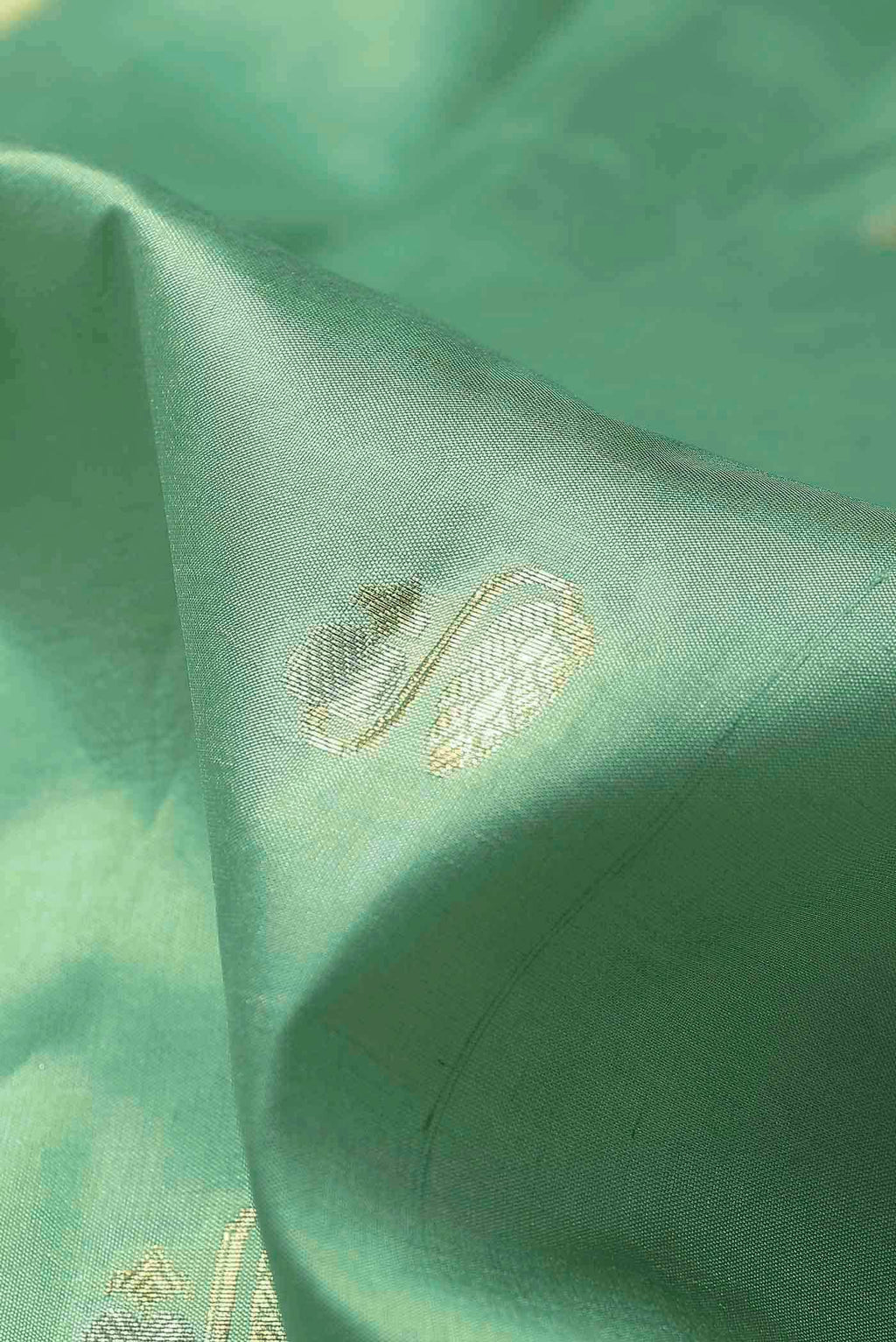 Green Banarasi Raw Silk Saree