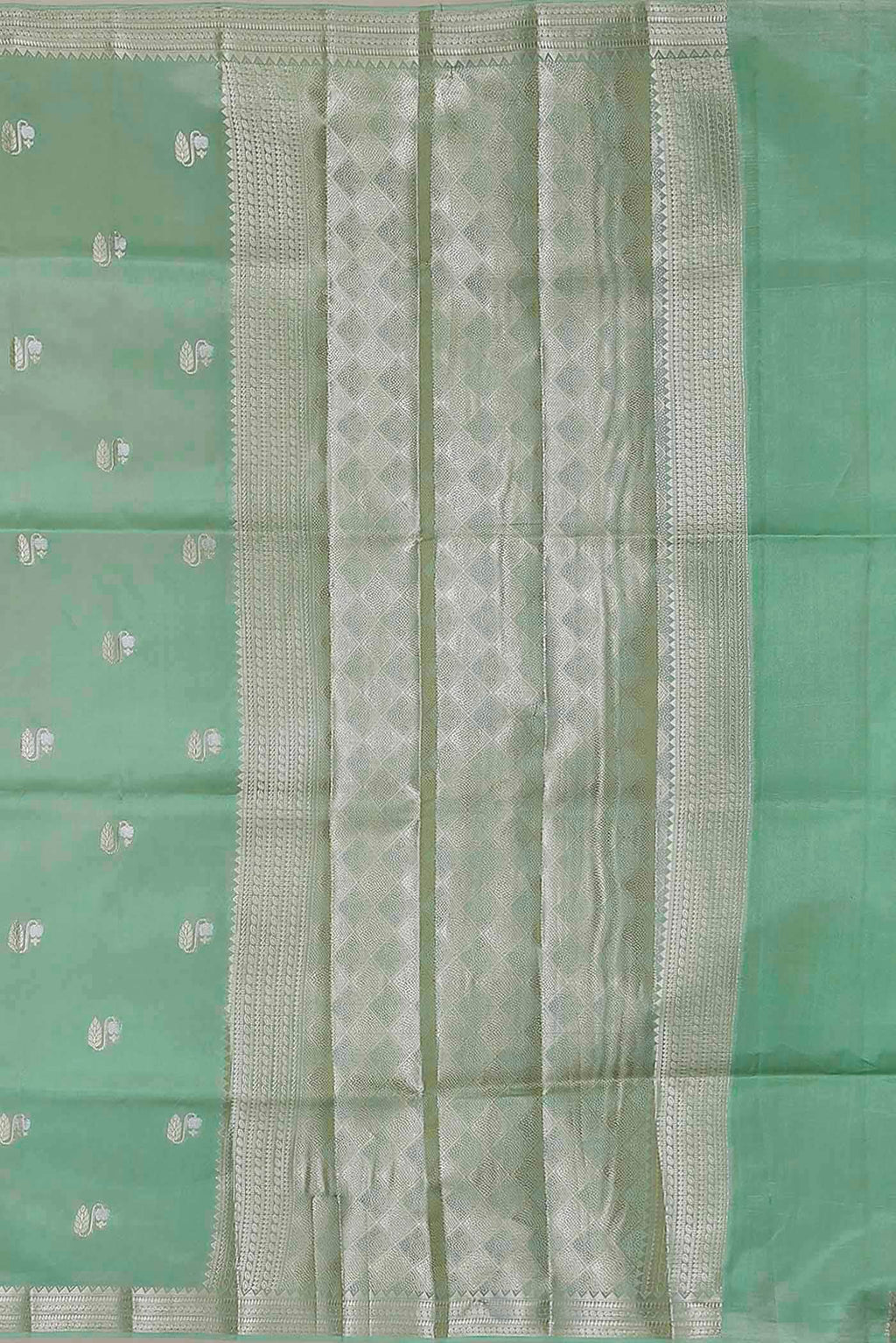 Green Banarasi Raw Silk Saree