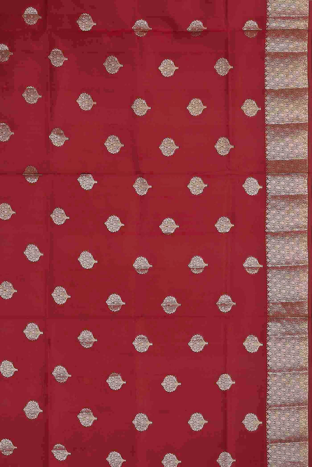Maroon Banarasi Raw Silk Saree