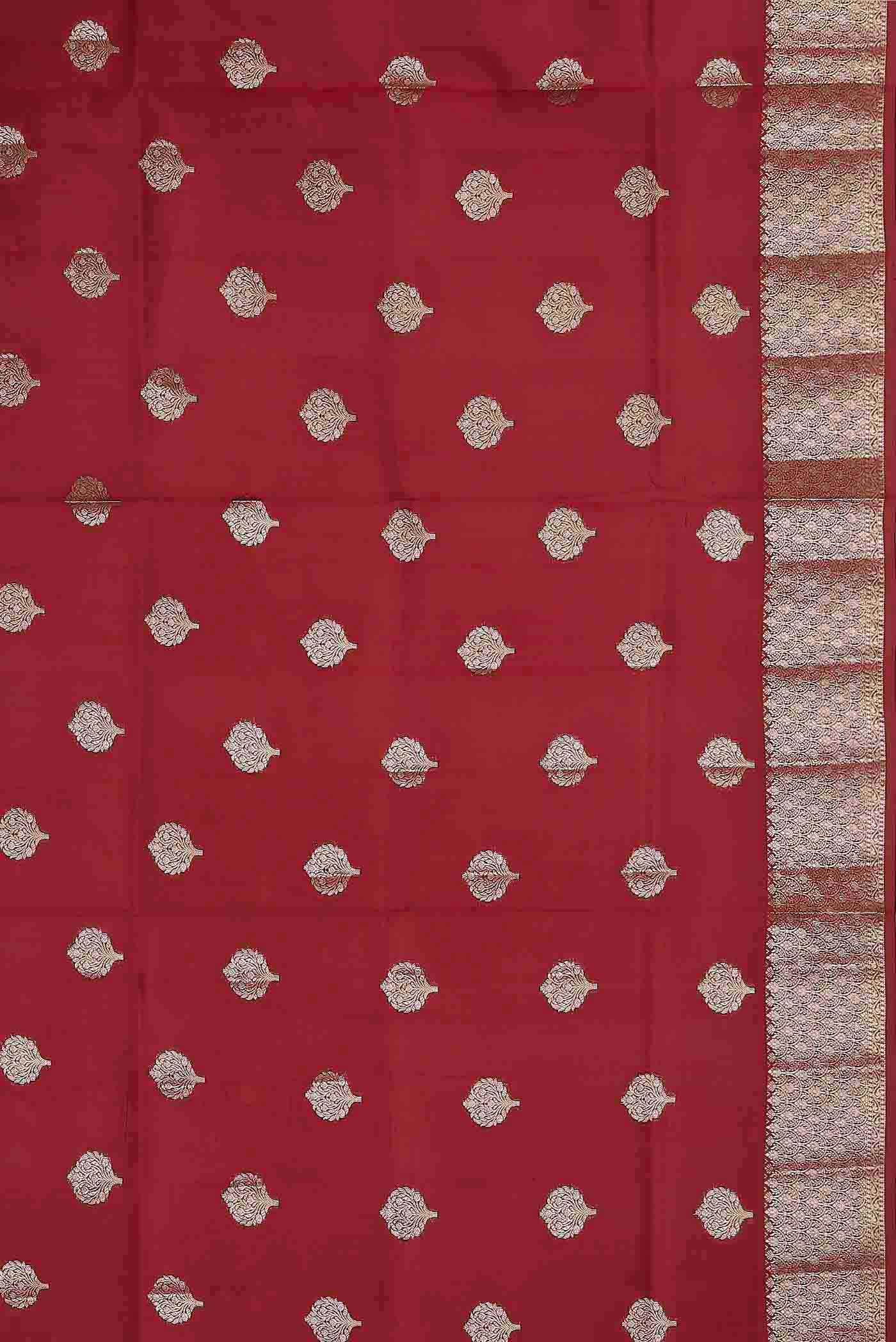 Maroon Banarasi Raw Silk Saree