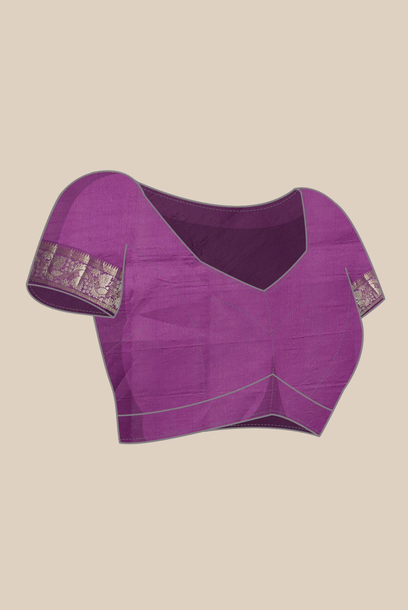 Purple Banarasi Raw Silk Saree