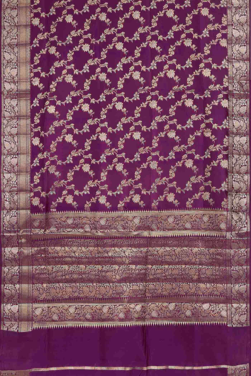Purple Banarasi Raw Silk Saree