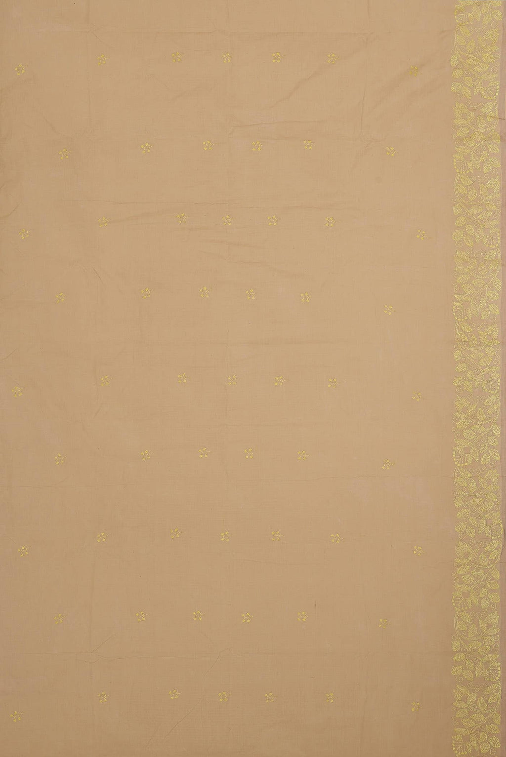 Beige Bengal Cotton Saree