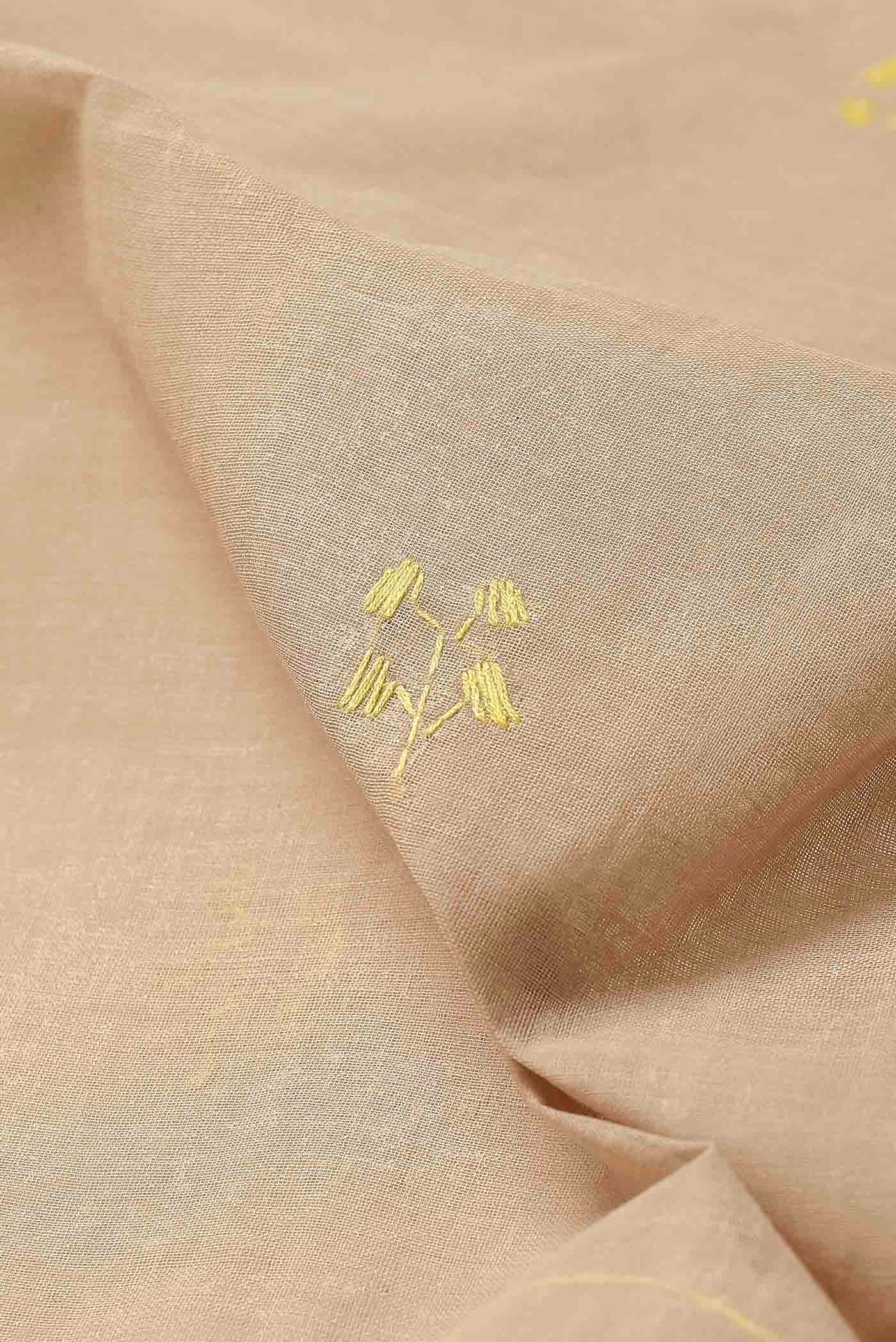 Beige Bengal Cotton Saree