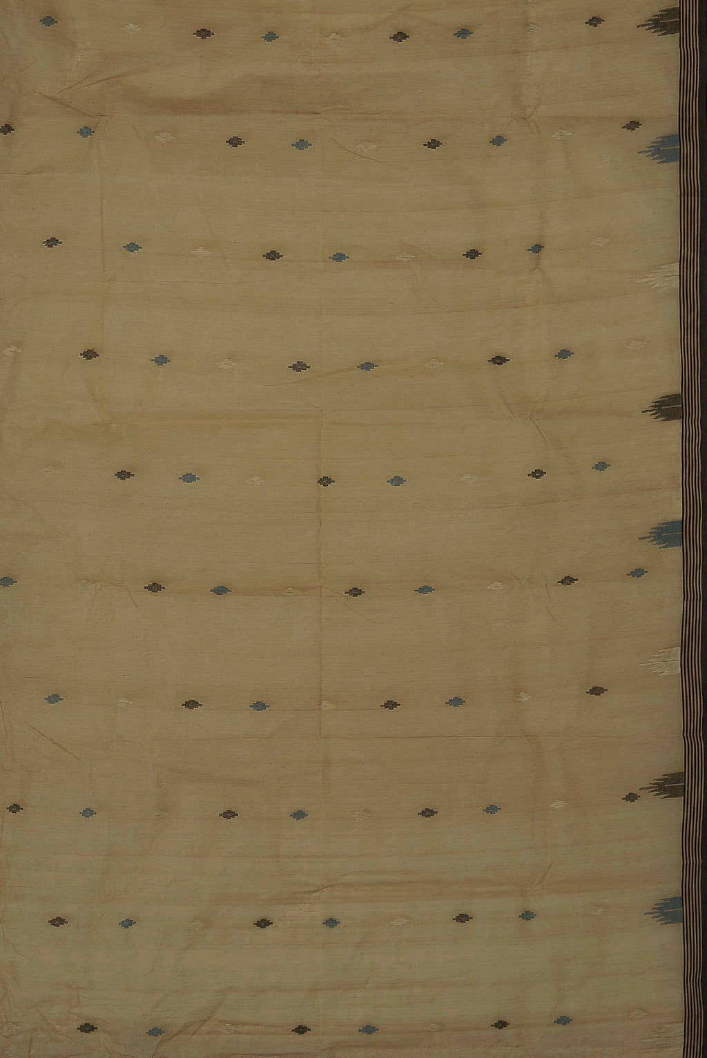 Beige Bengal Cotton Saree