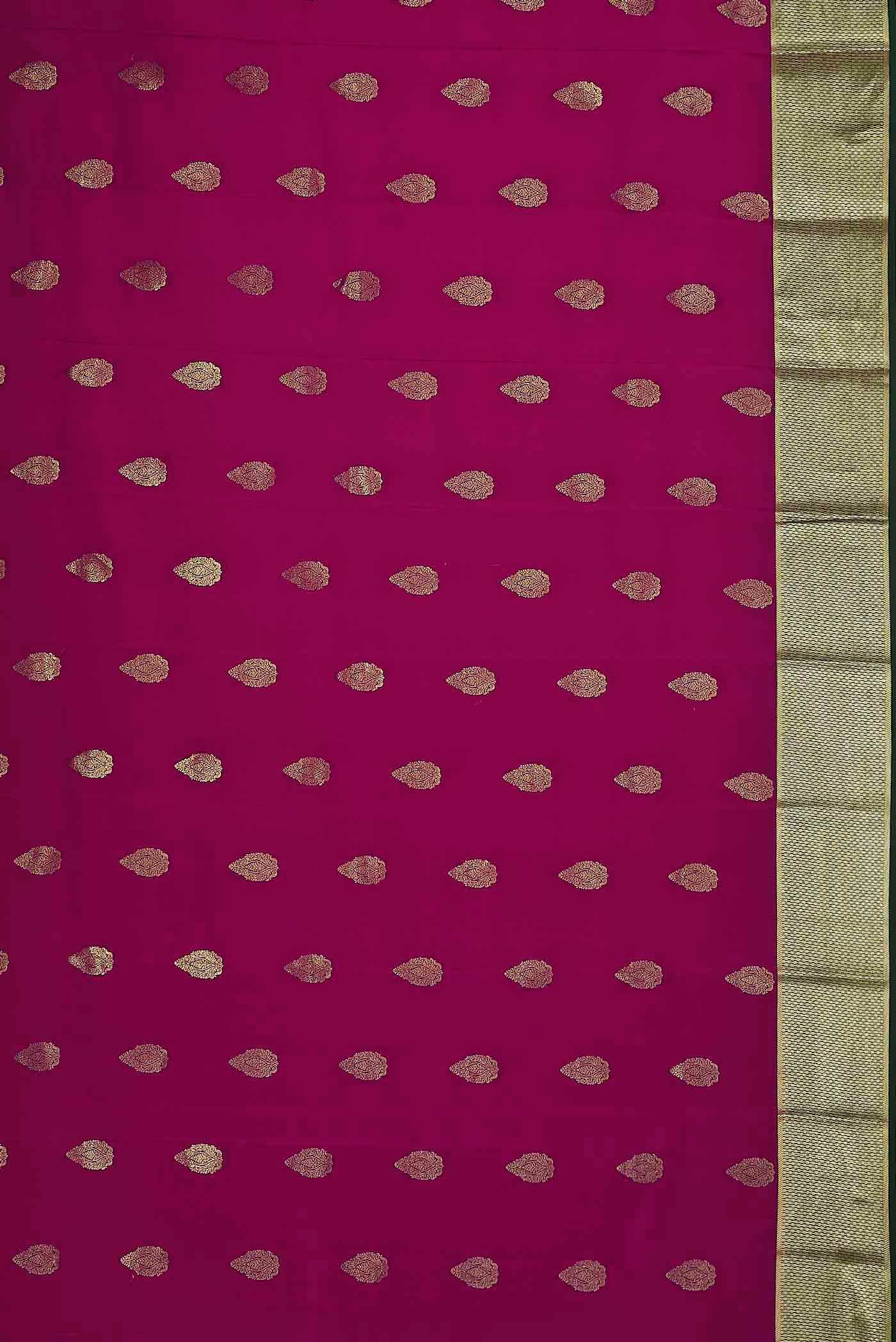 Magenta Mysore Crepe Saree