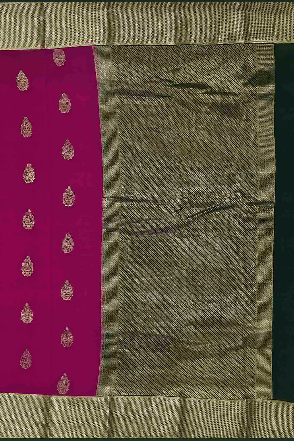 Magenta Mysore Crepe Saree