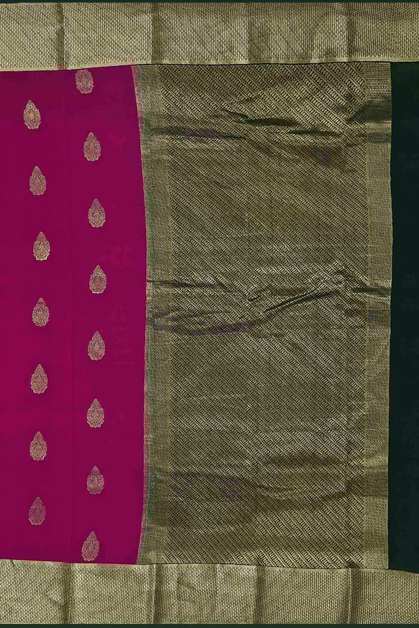 Magenta Mysore Crepe Saree