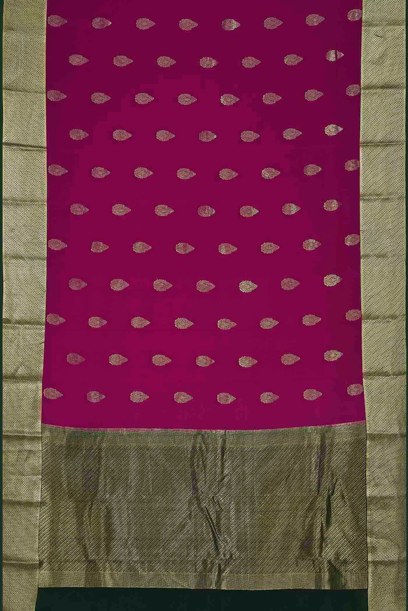 Magenta Mysore Crepe Saree