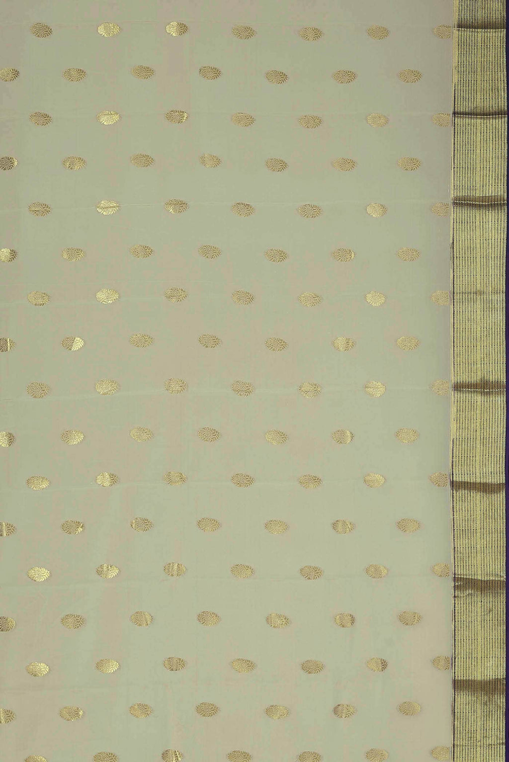Cream Mysore Crepe Saree