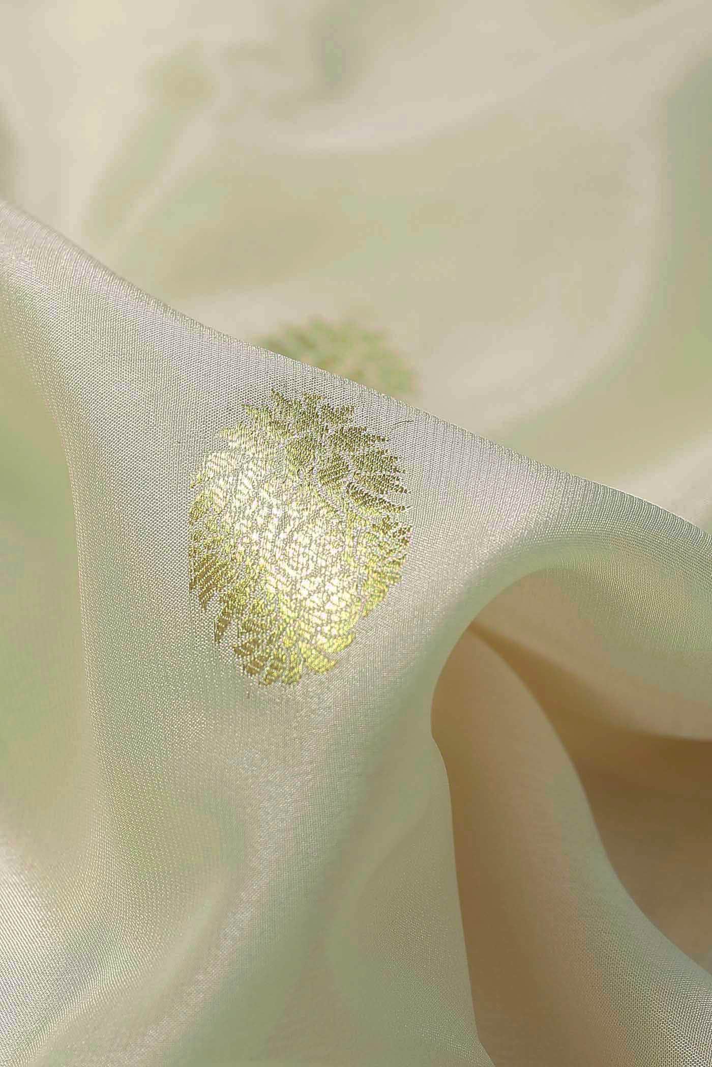 Cream Mysore Crepe Saree