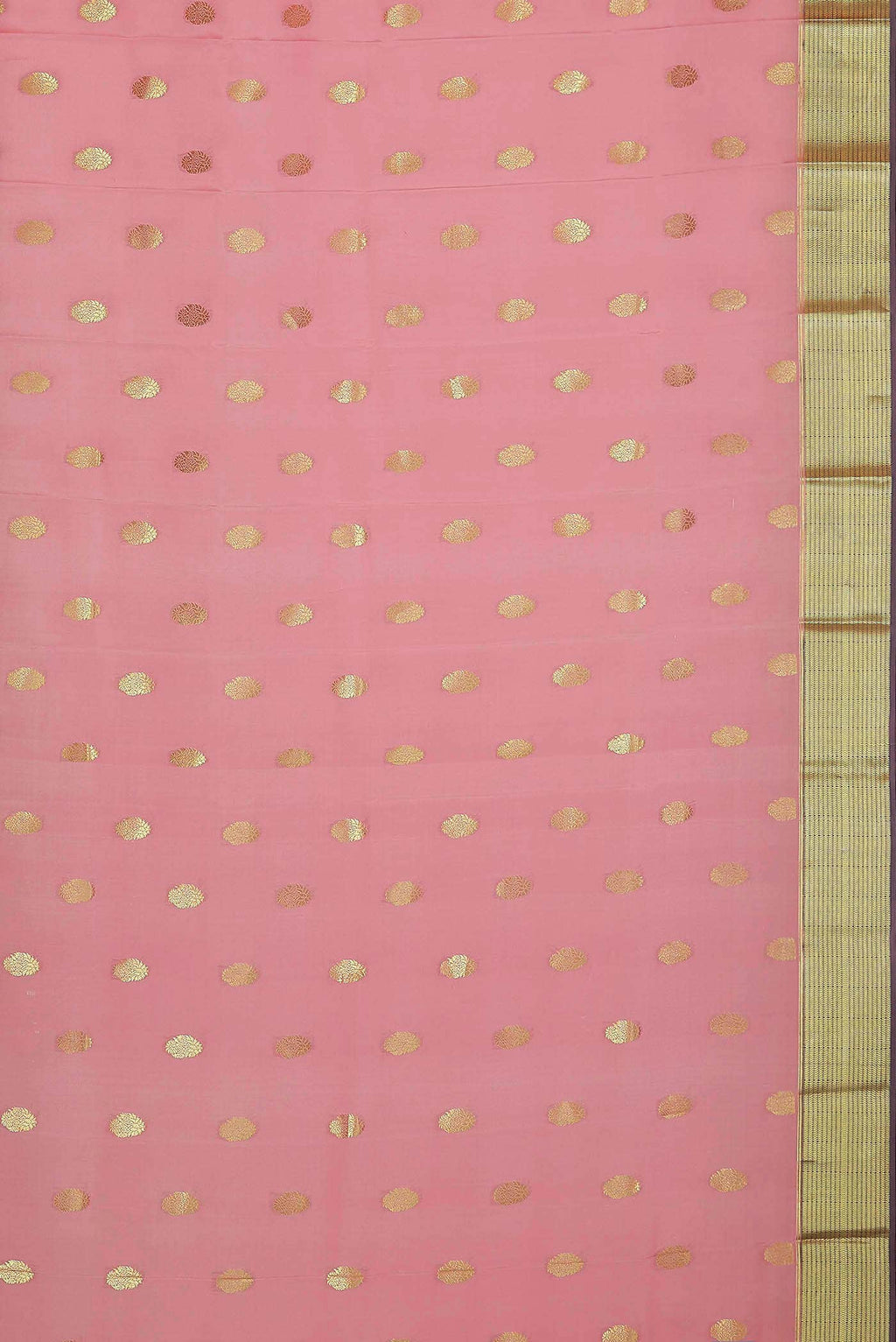 Pink Mysore Crepe Saree
