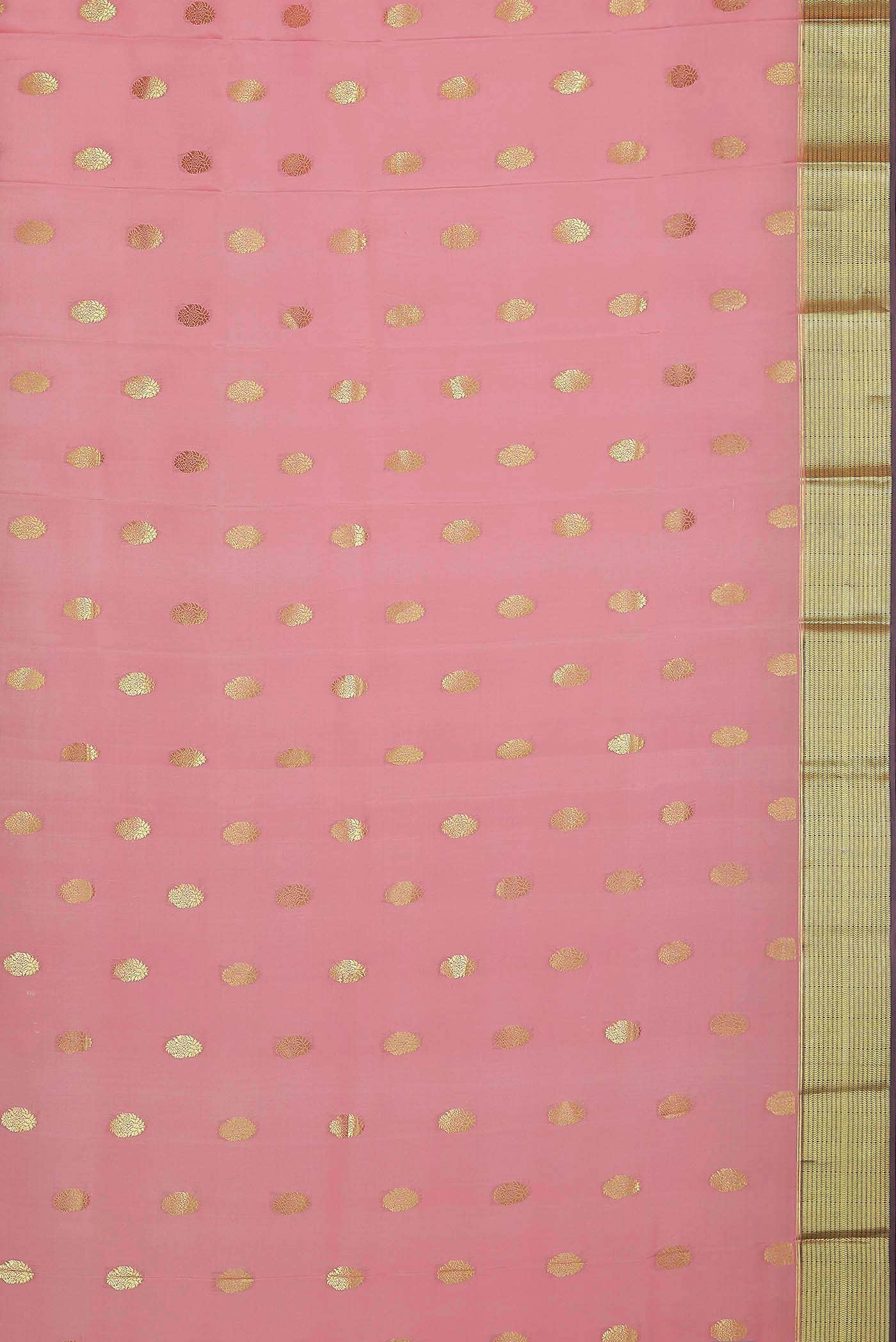 Pink Mysore Crepe Saree