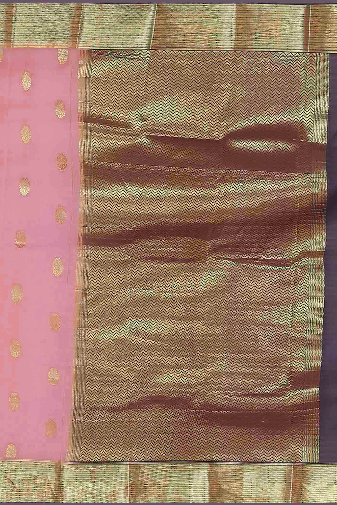 Pink Mysore Crepe Saree