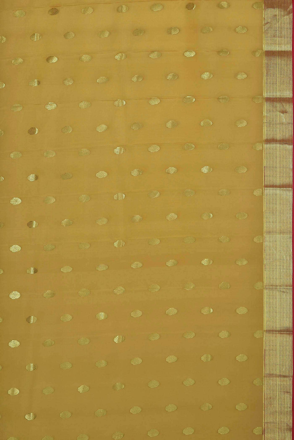 Mustard Mysore Crepe Saree