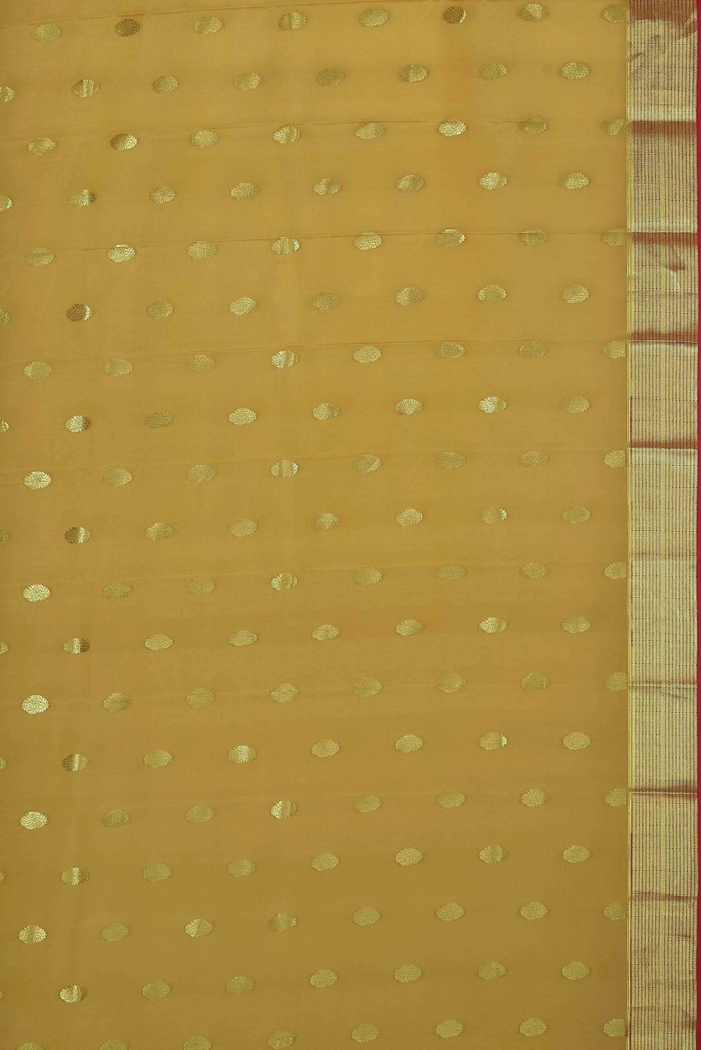 Mustard Mysore Crepe Saree