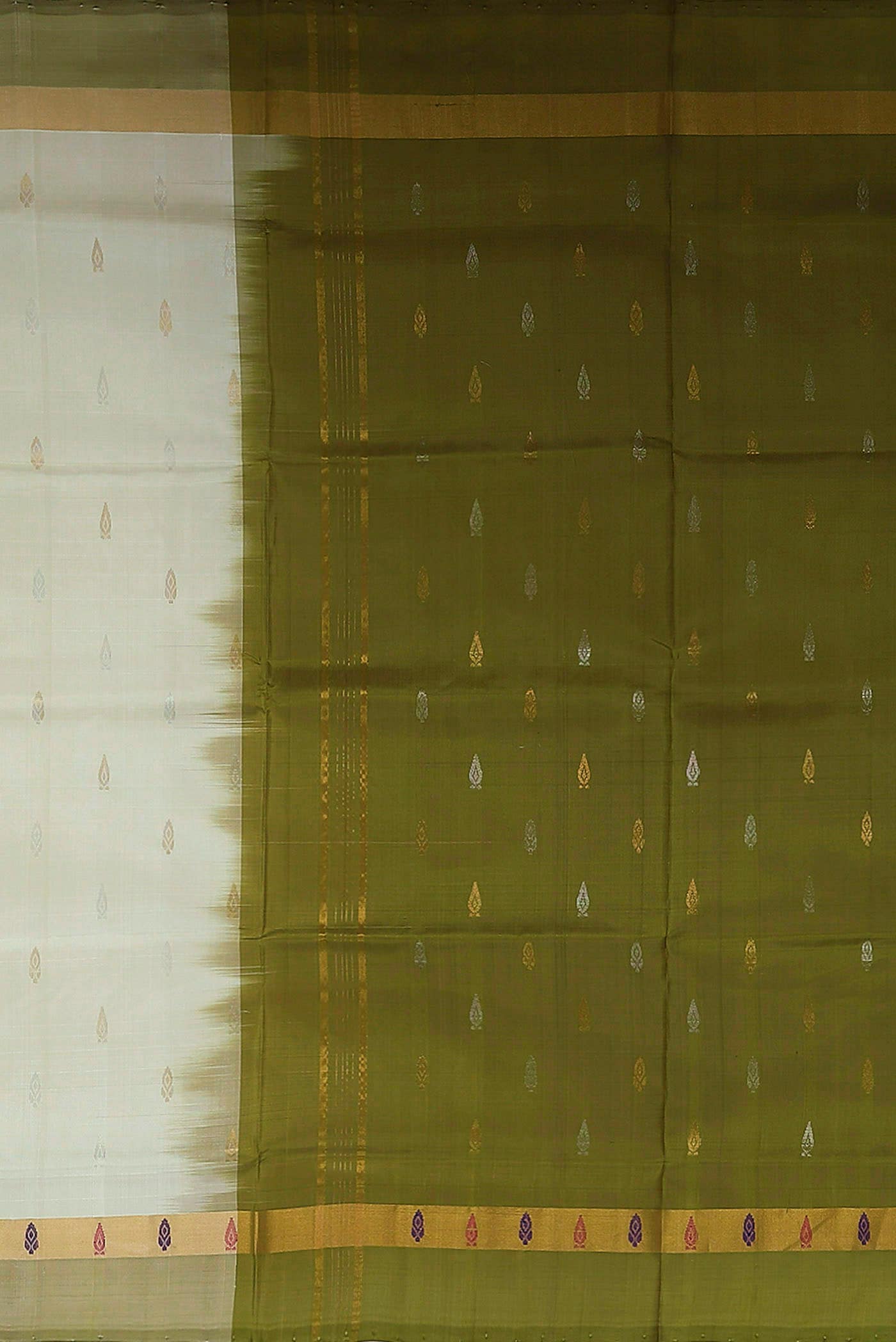 Cream Uppada Silk Saree