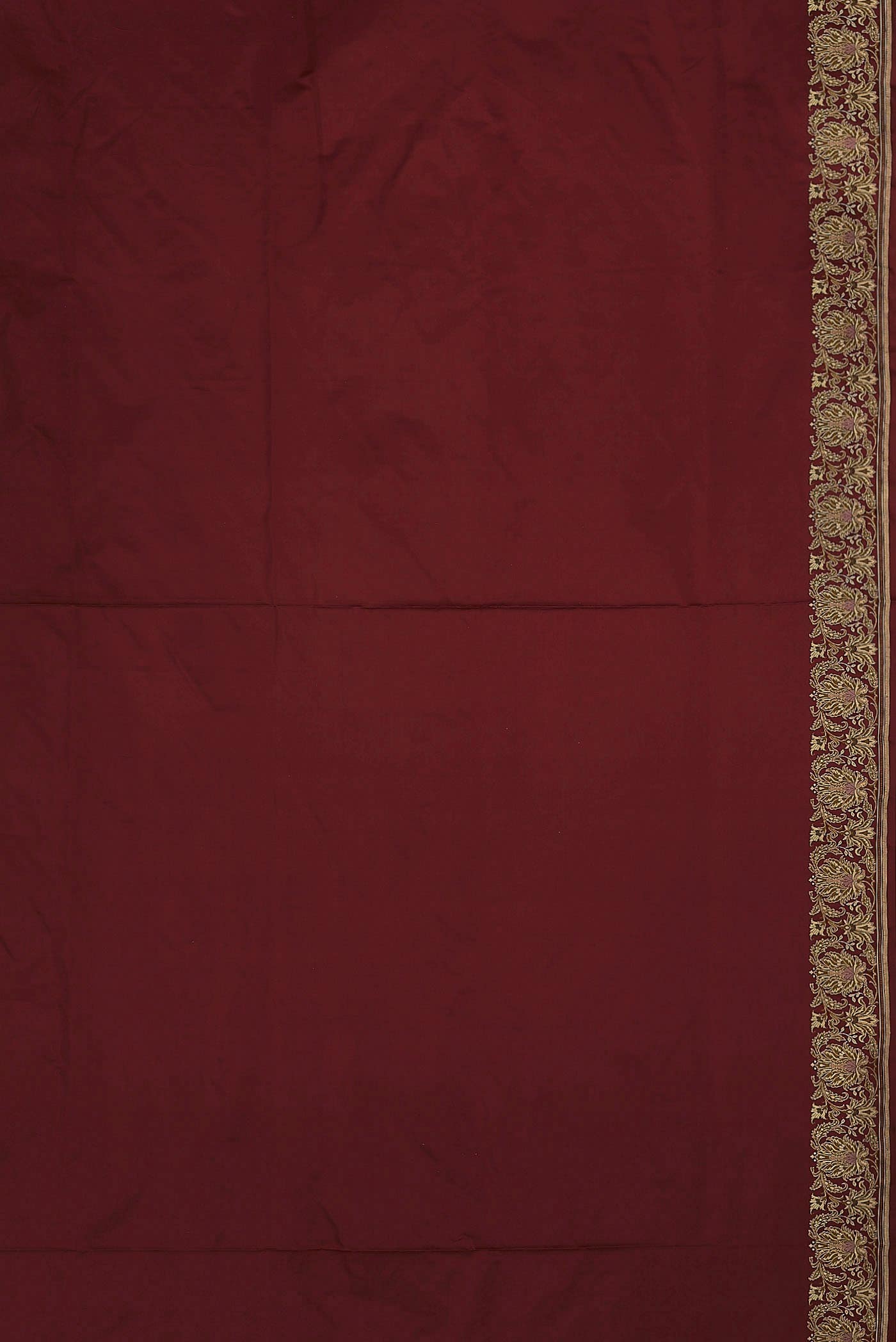 Maroon Banarasi Silk Saree