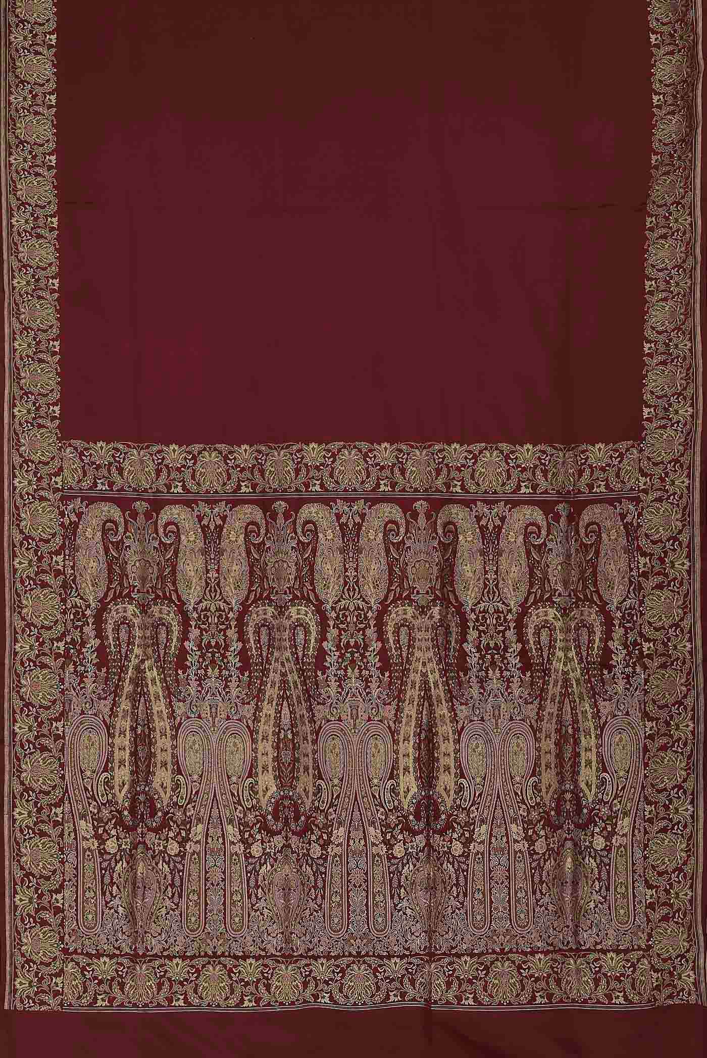 Maroon Banarasi Silk Saree