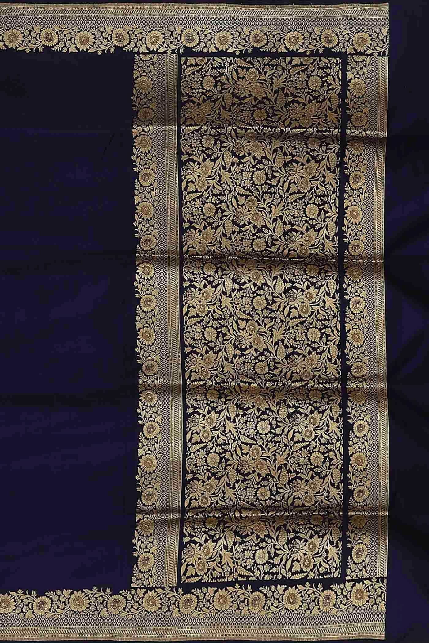Blue Banarasi Silk Saree