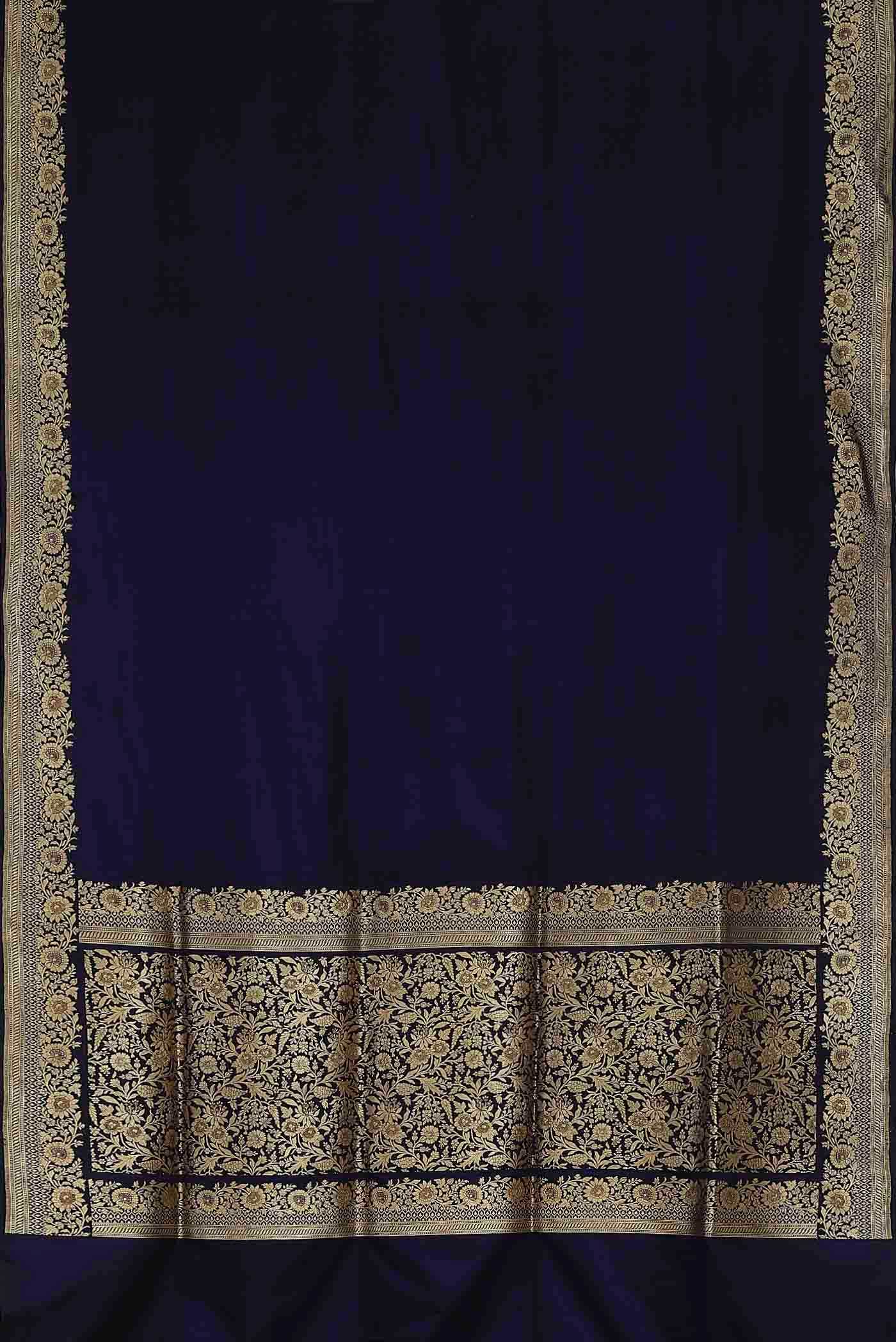 Blue Banarasi Silk Saree