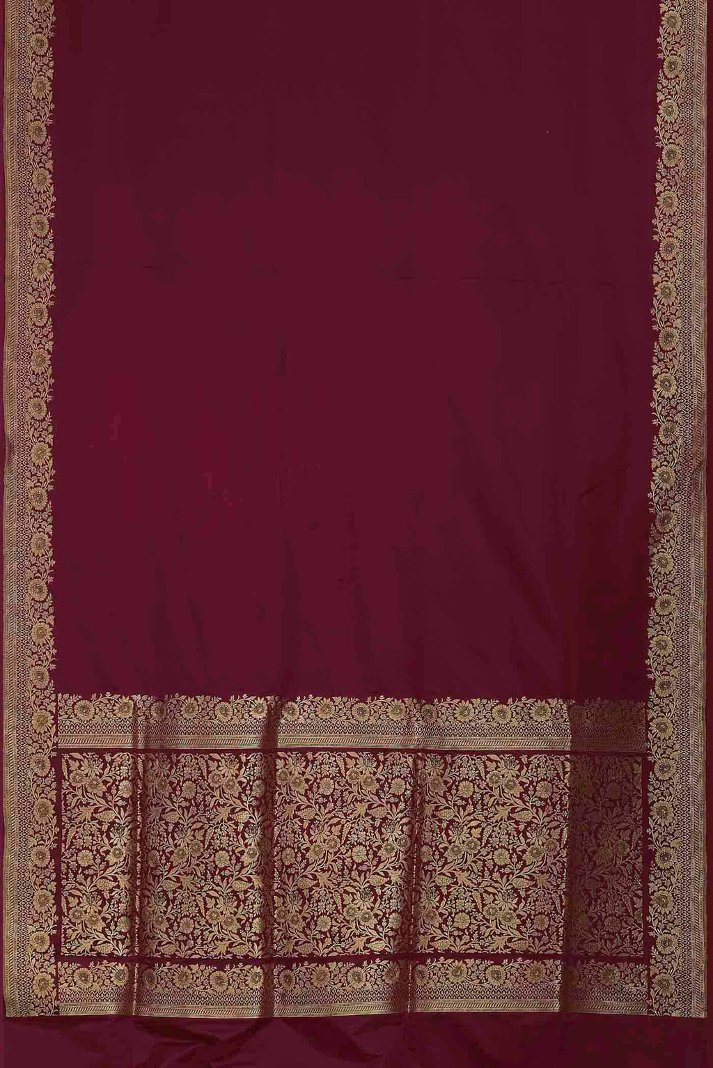 Maroon Banarasi Silk Saree