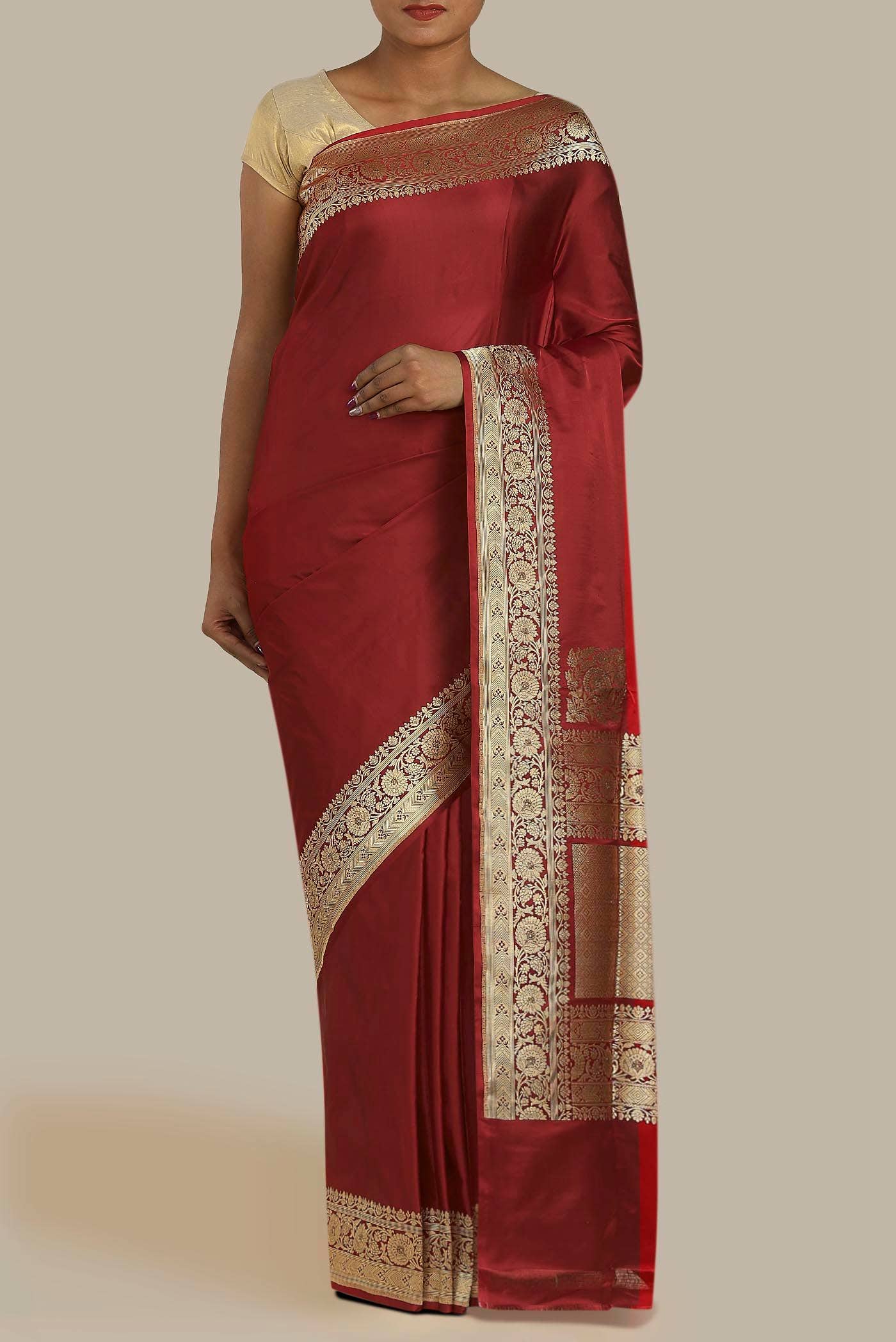 Red Banarasi Silk Saree
