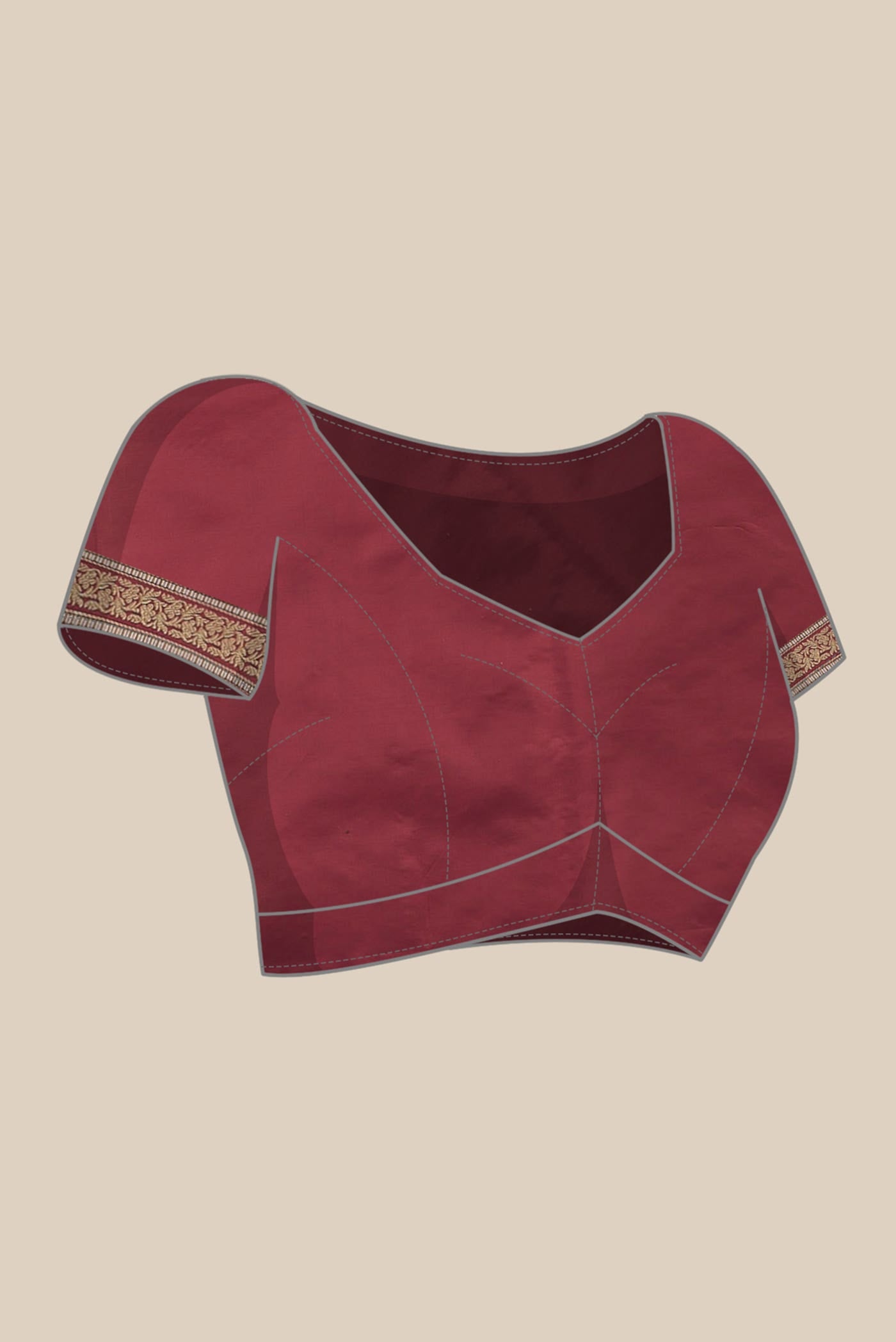Maroon Banarasi Silk Saree