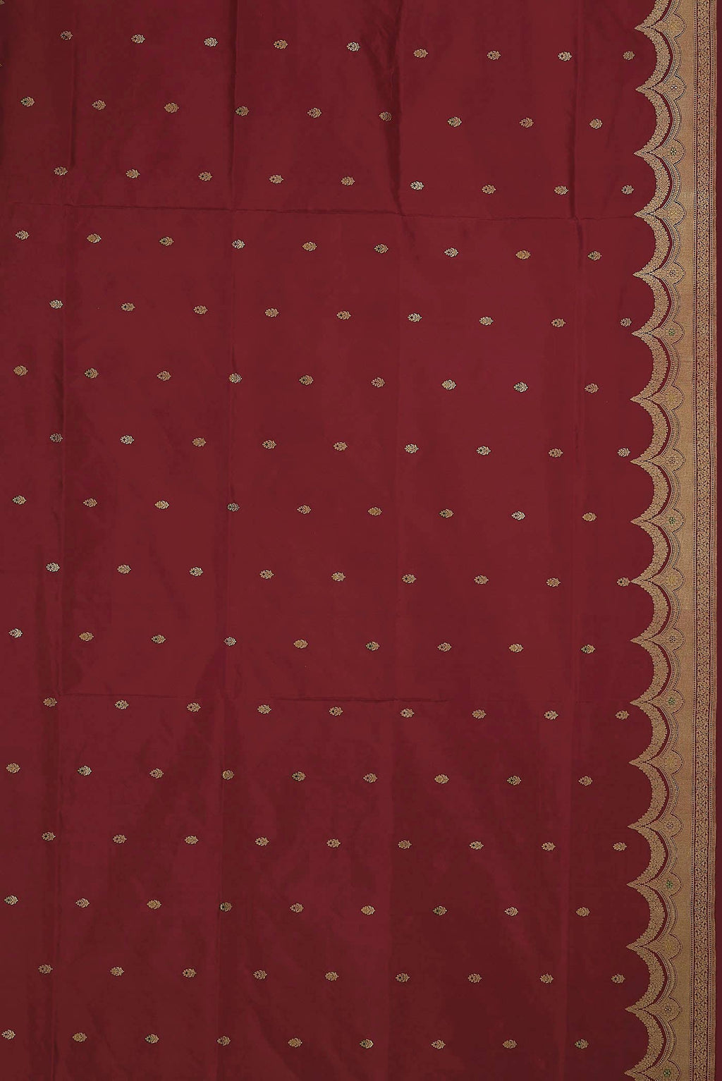 Maroon Banarasi Silk Saree