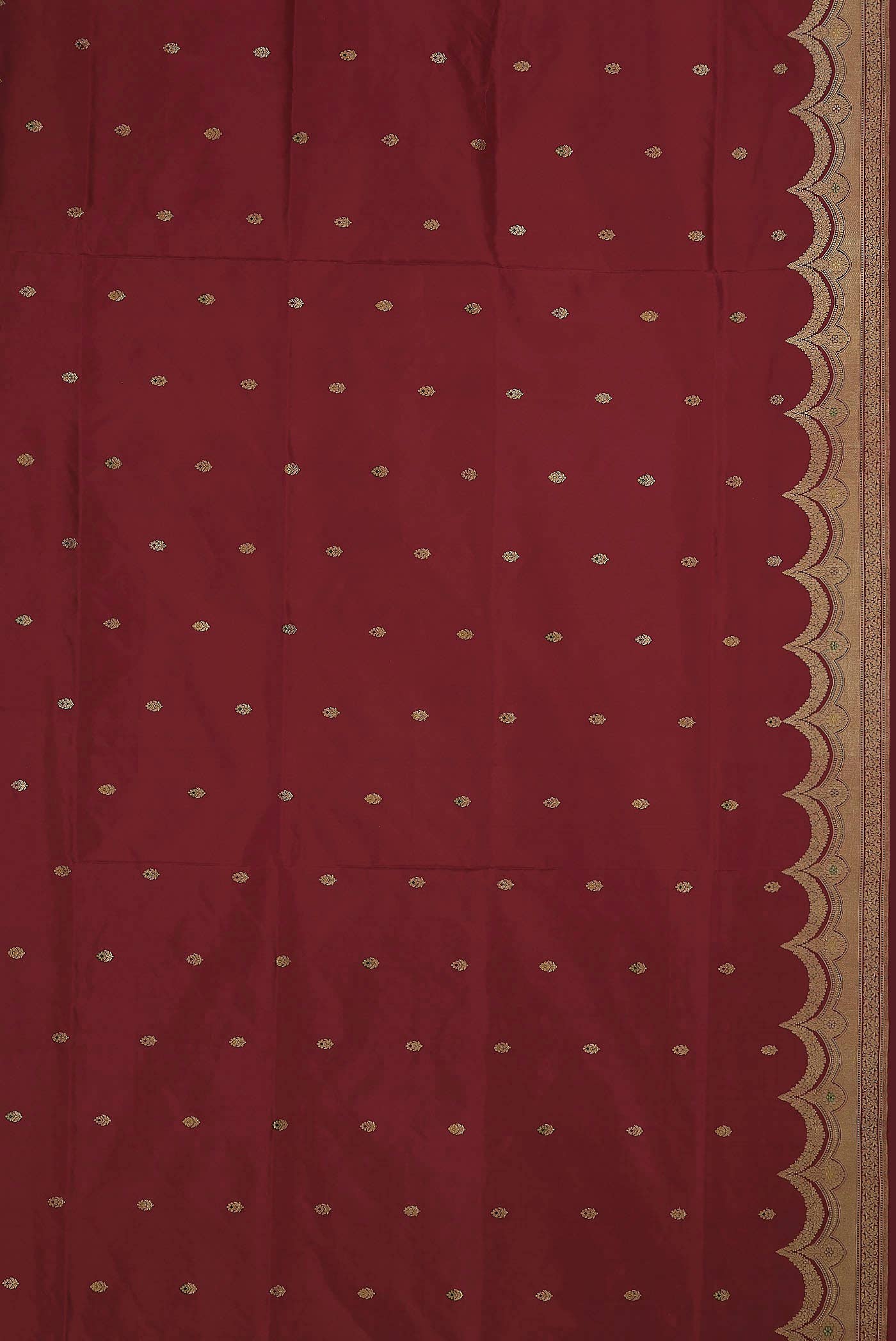 Maroon Banarasi Silk Saree
