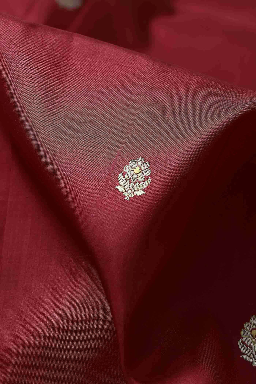 Maroon Banarasi Silk Saree