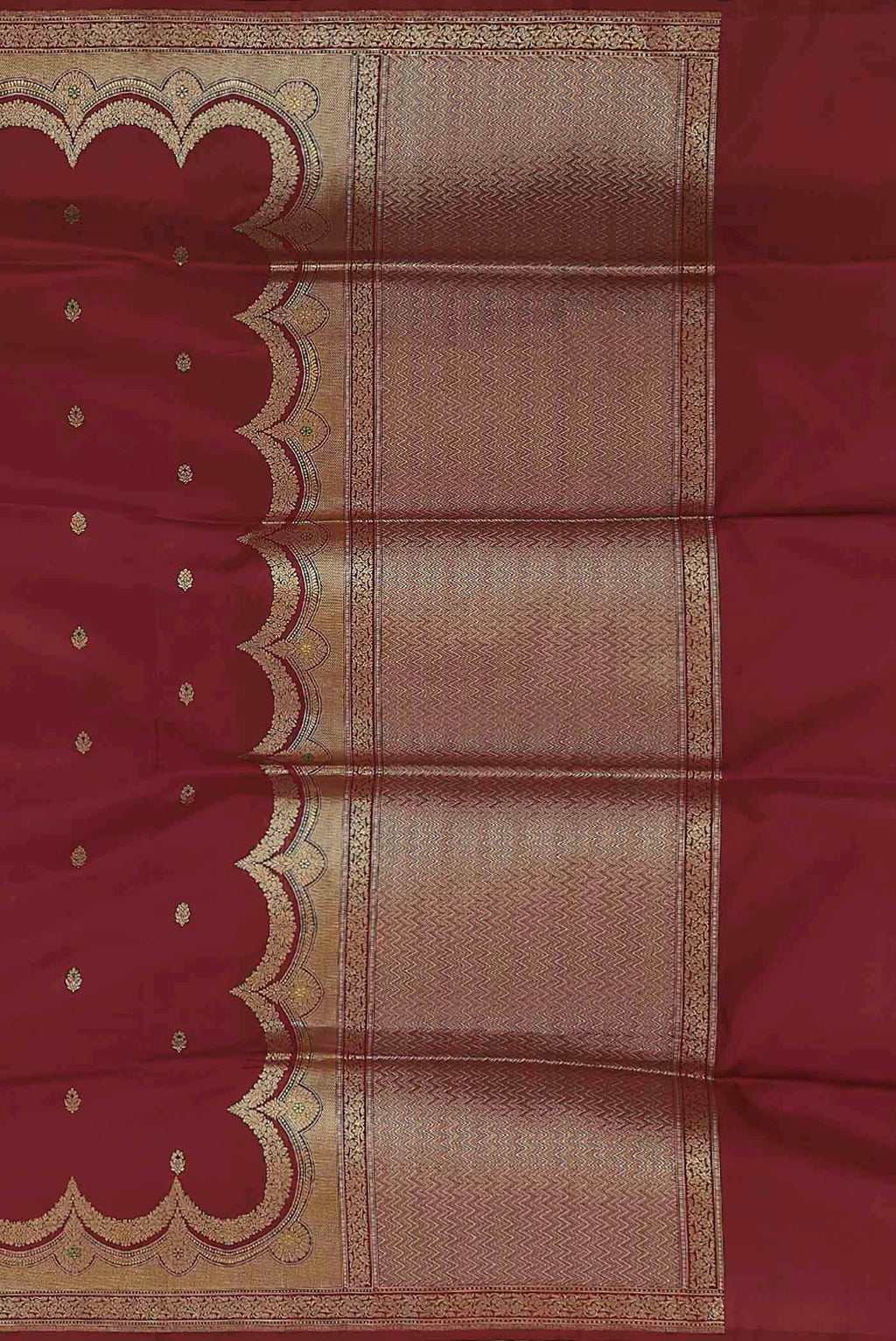Maroon Banarasi Silk Saree