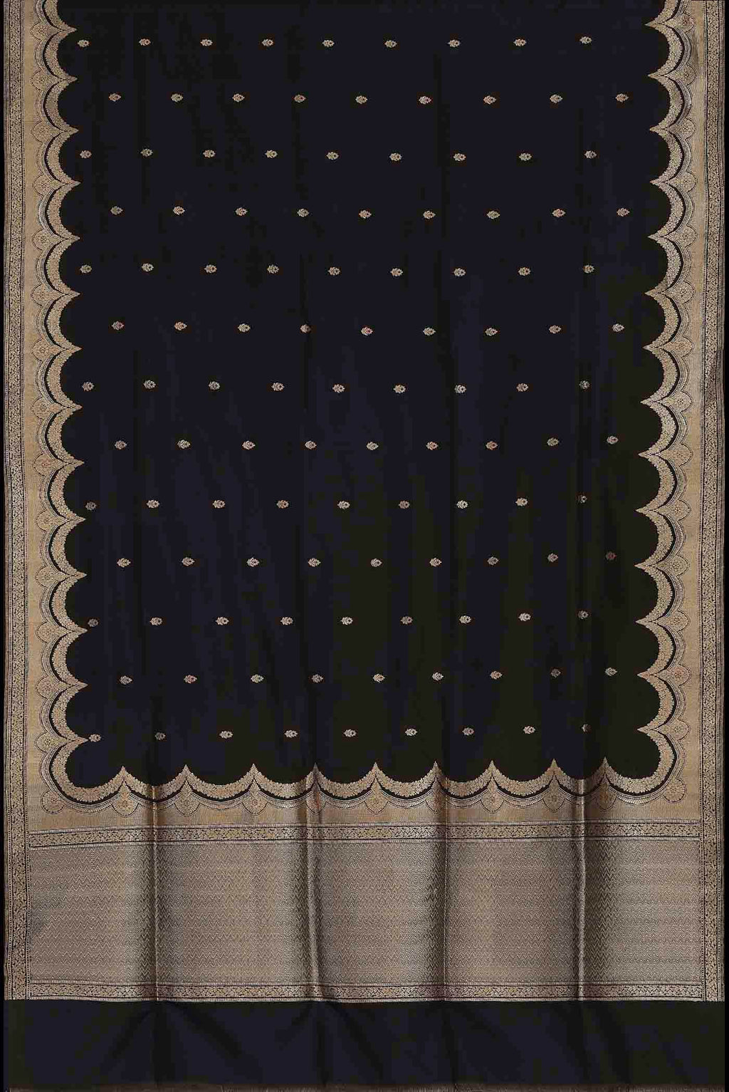 Black Banarasi Silk Saree