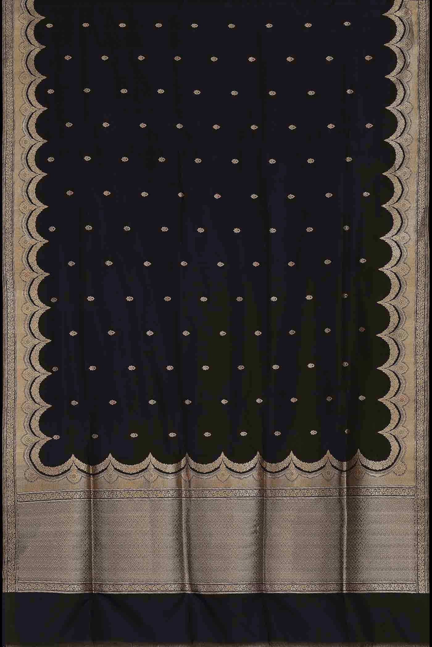 Black Banarasi Silk Saree