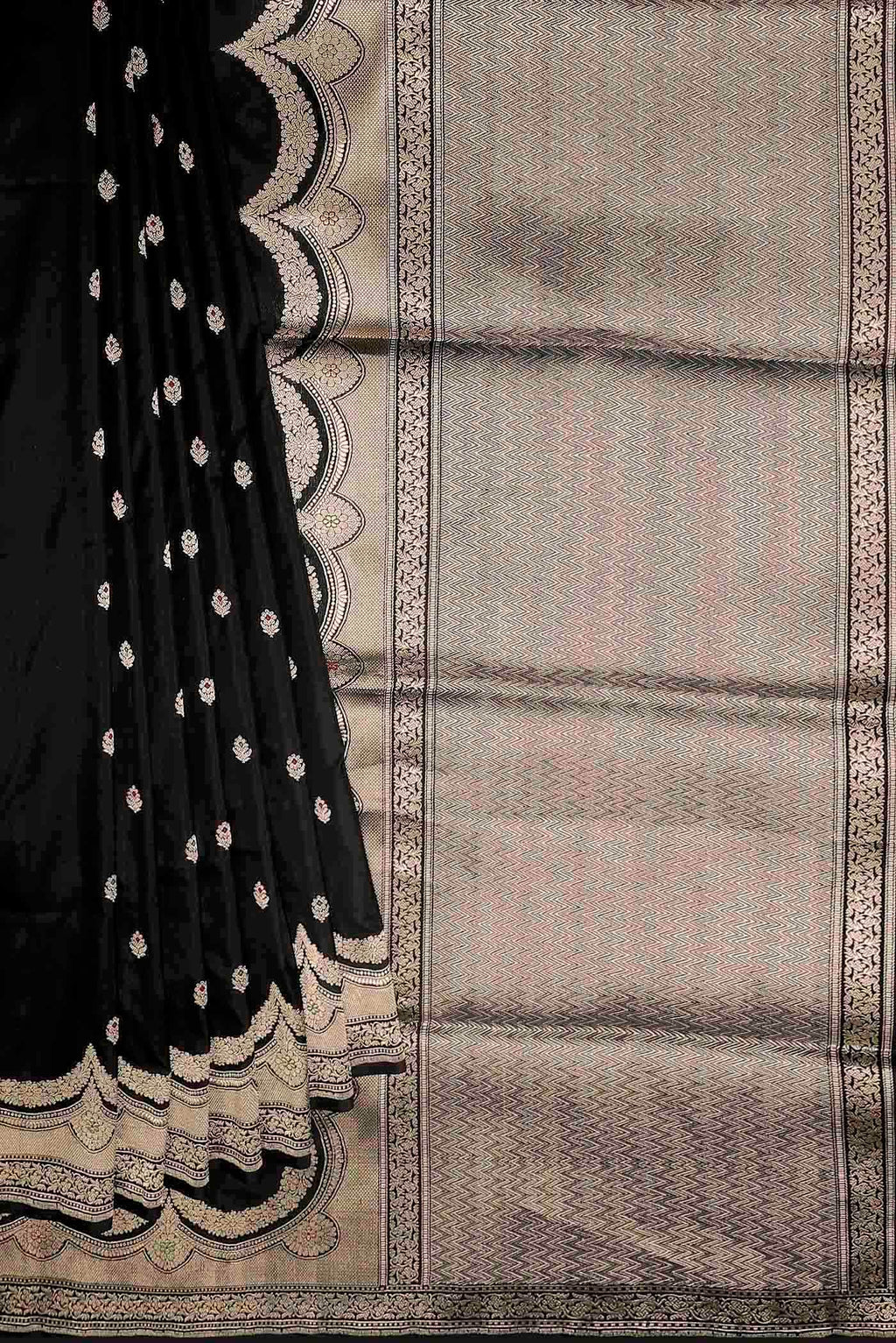 Black Banarasi Silk Saree