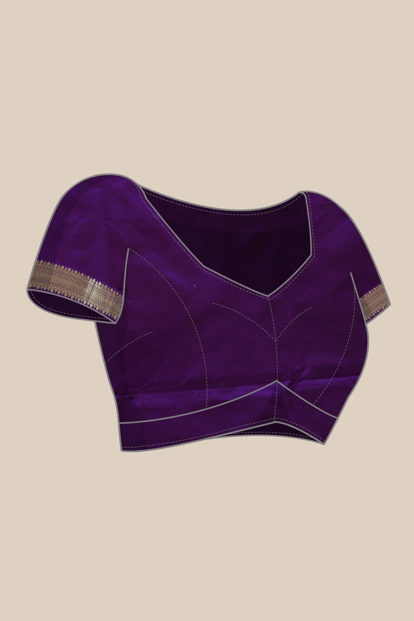 Violet Banarasi Silk Saree