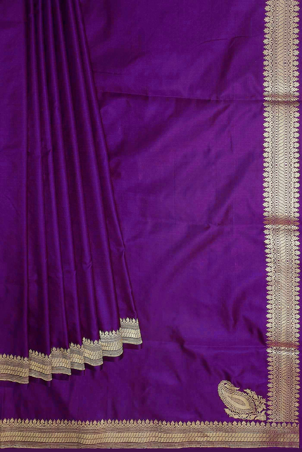 Violet Banarasi Silk Saree