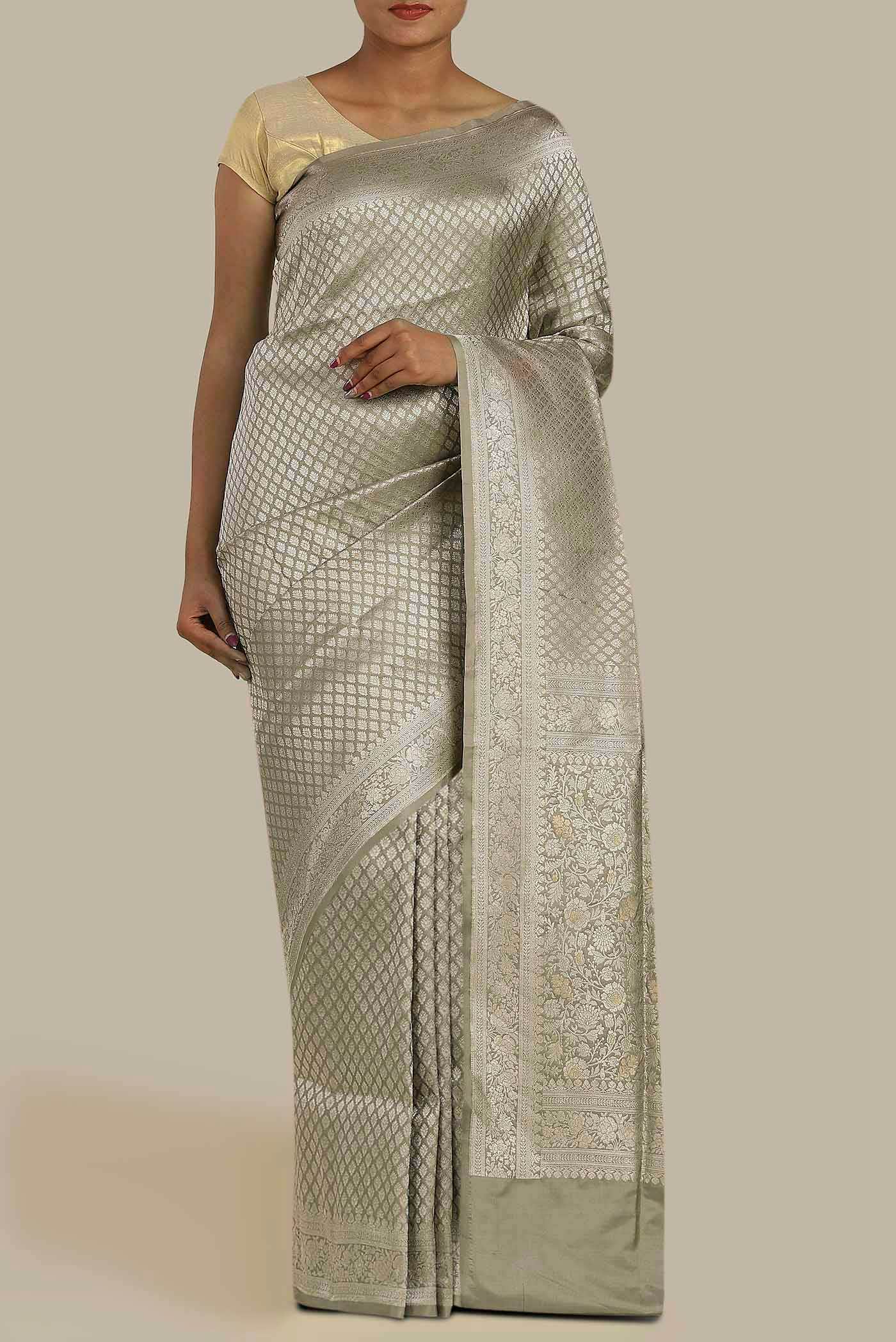 Green Banarasi Silk Saree