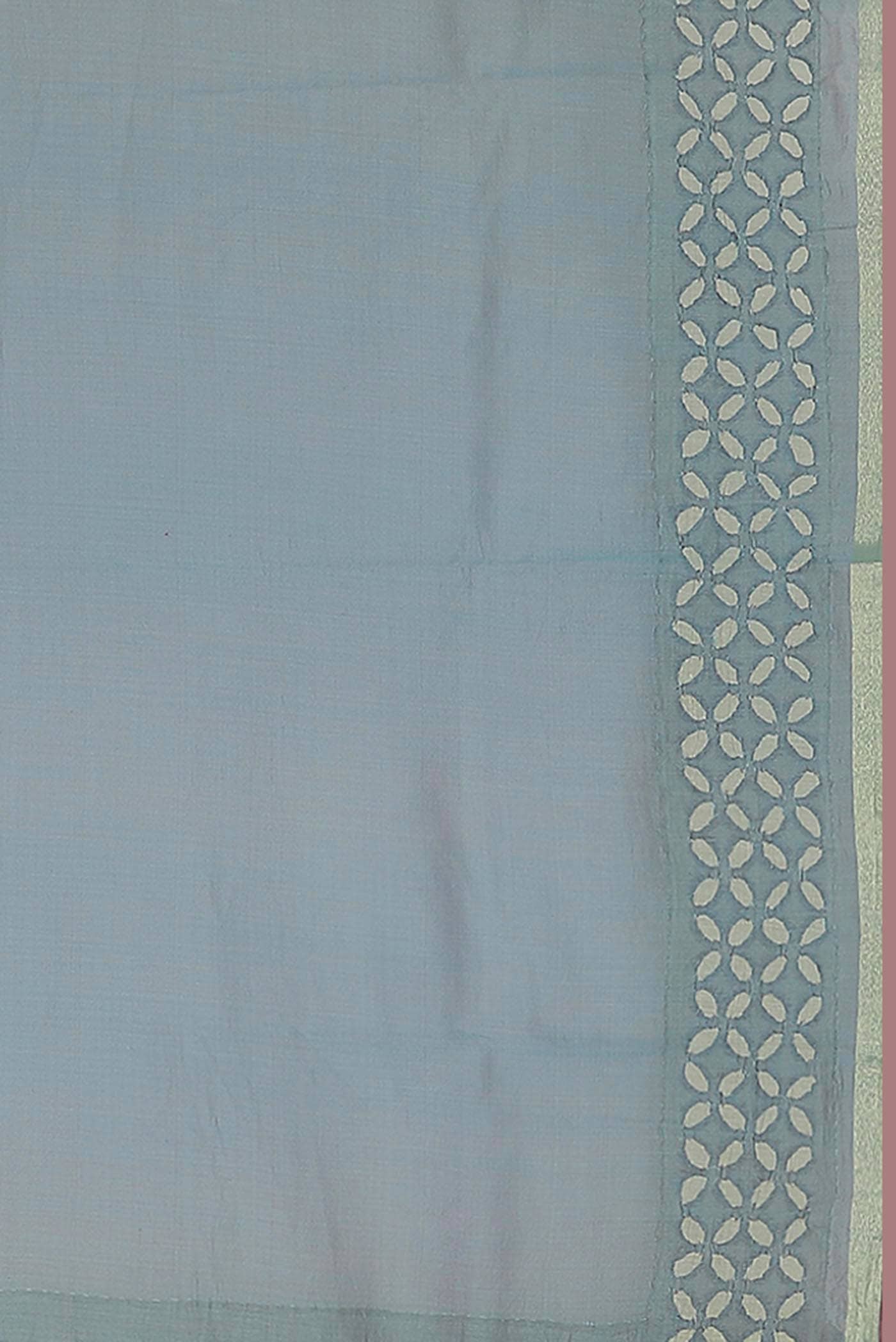 Blue Chanderi Silk Cotton Saree