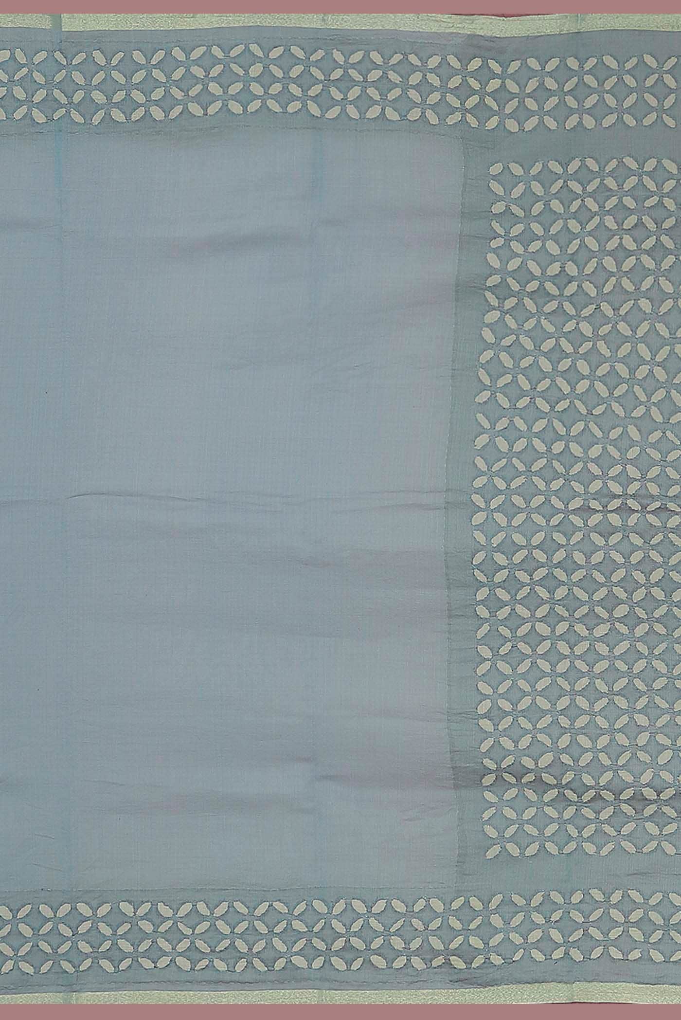 Blue Chanderi Silk Cotton Saree
