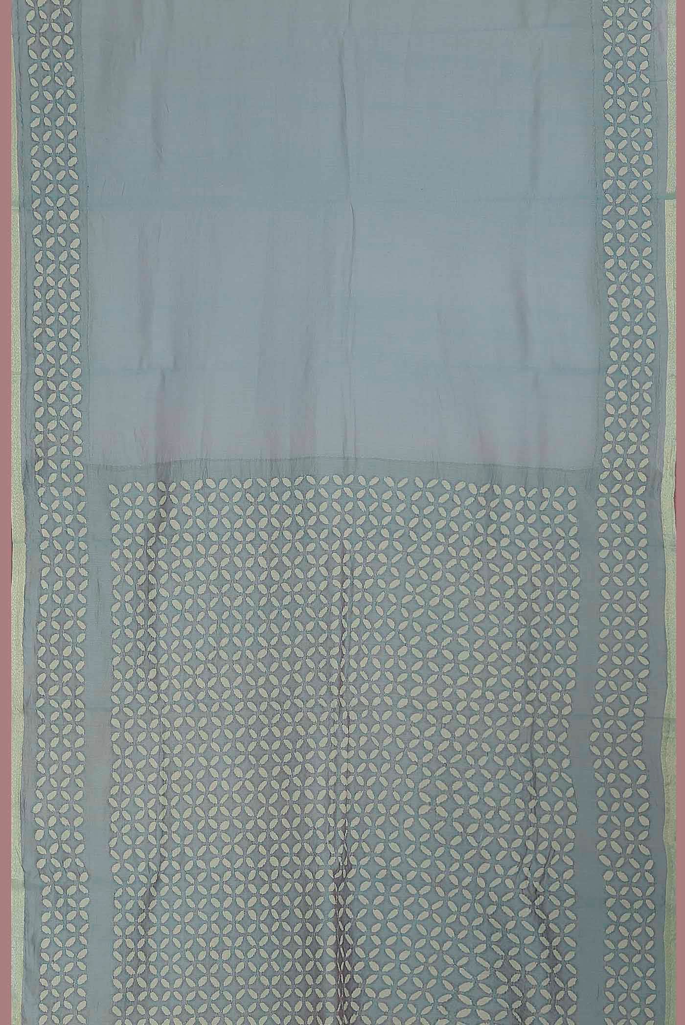 Blue Chanderi Silk Cotton Saree