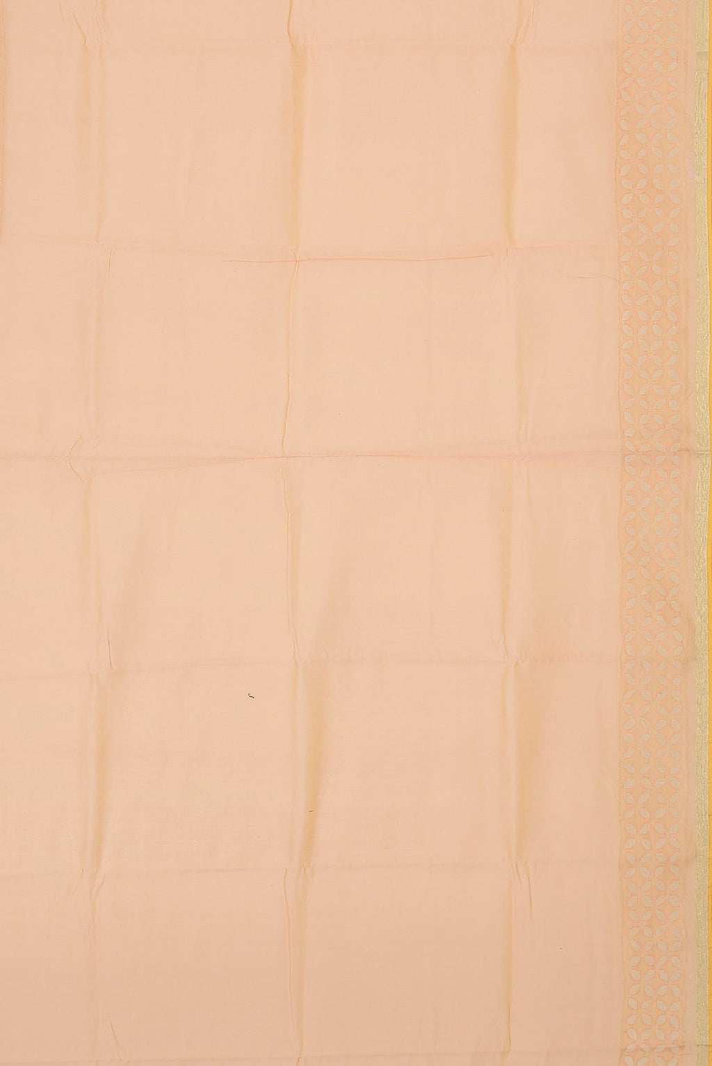 Peach Chanderi Silk Cotton Saree