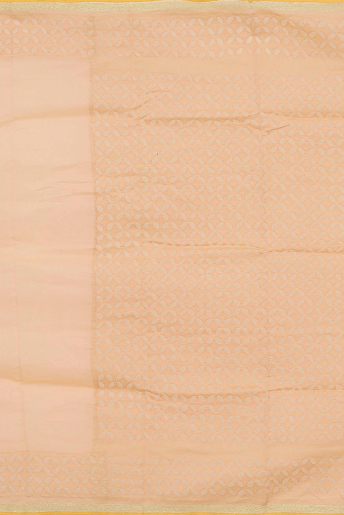 Peach Chanderi Silk Cotton Saree