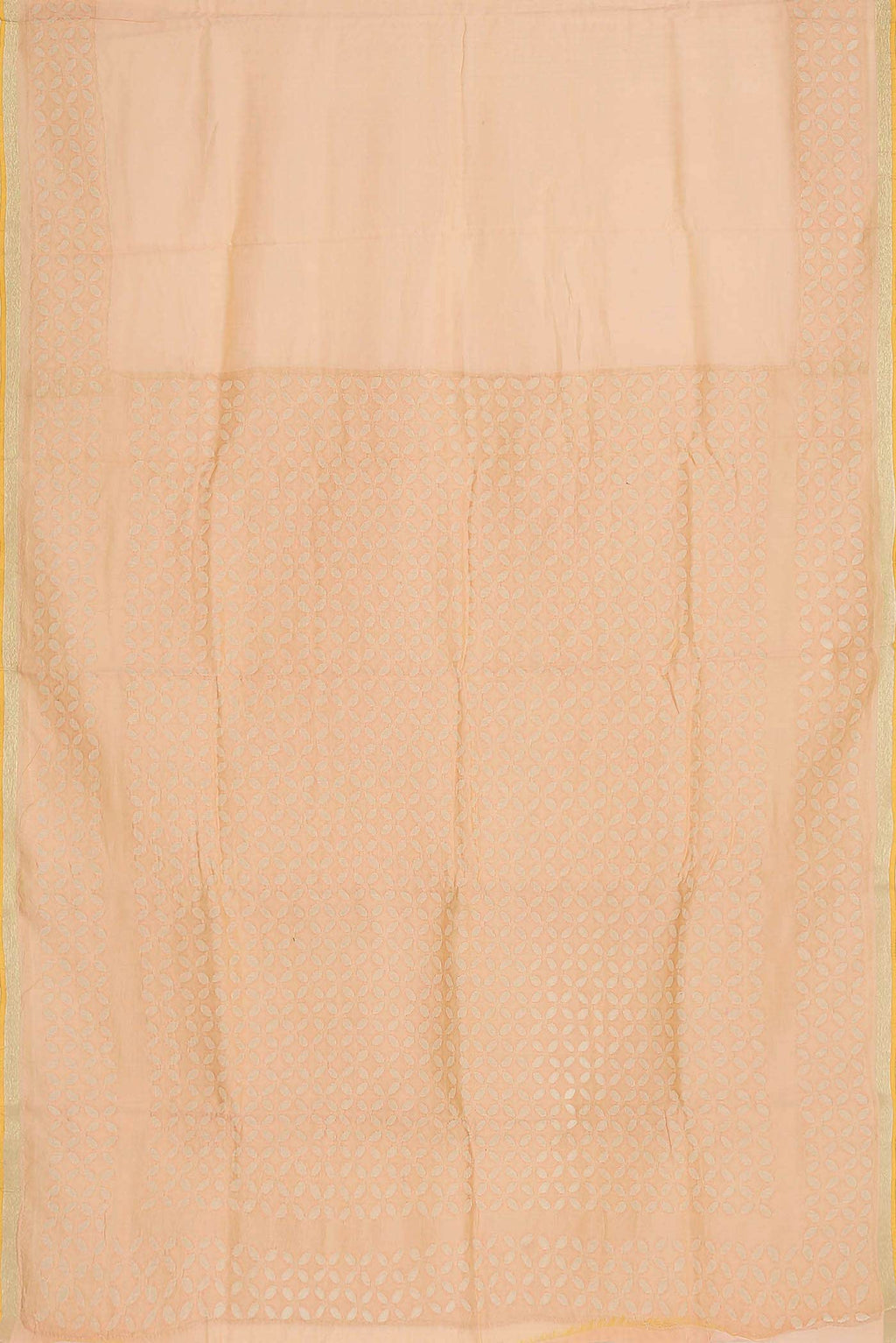 Peach Chanderi Silk Cotton Saree