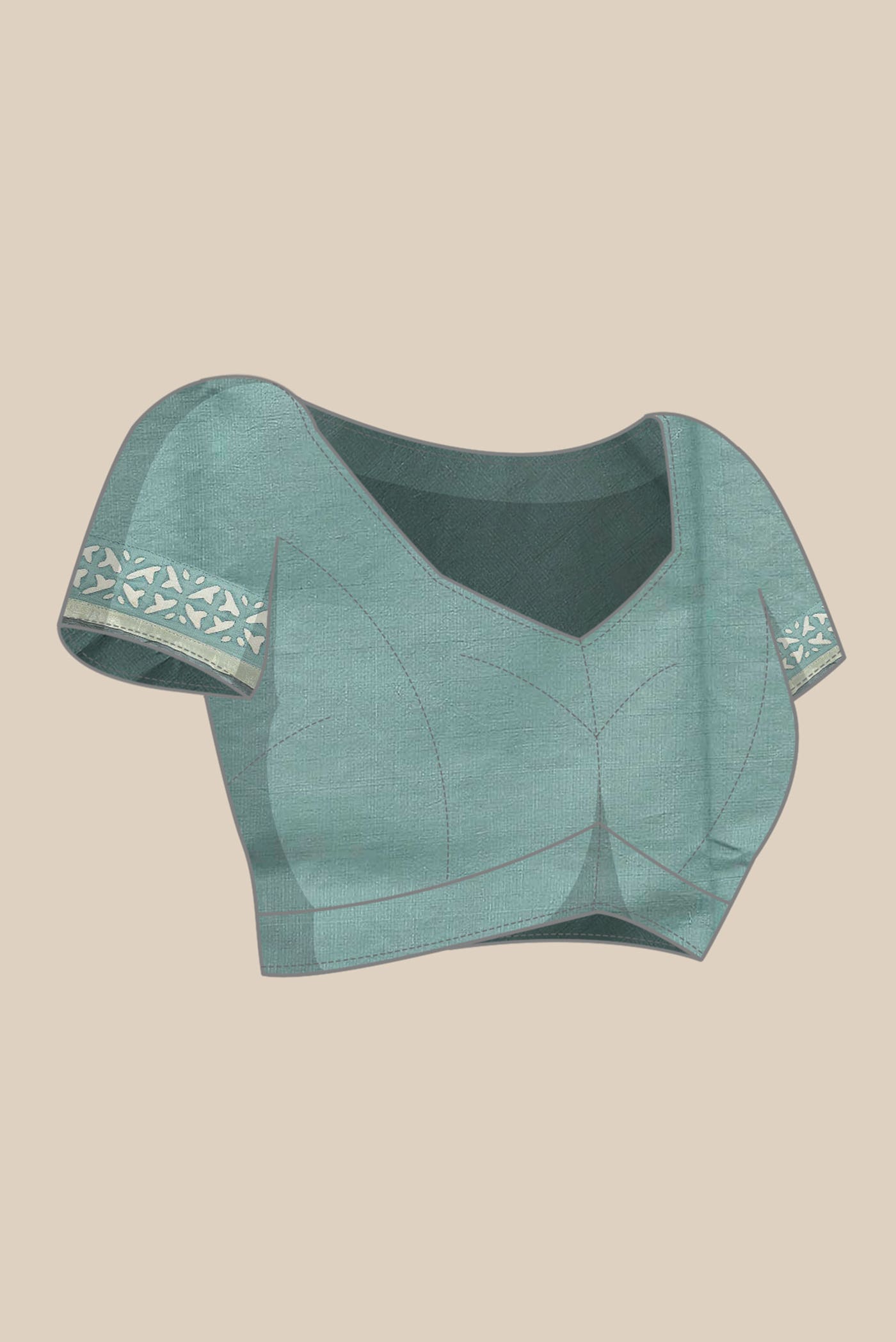Green Chanderi Silk Cotton Saree