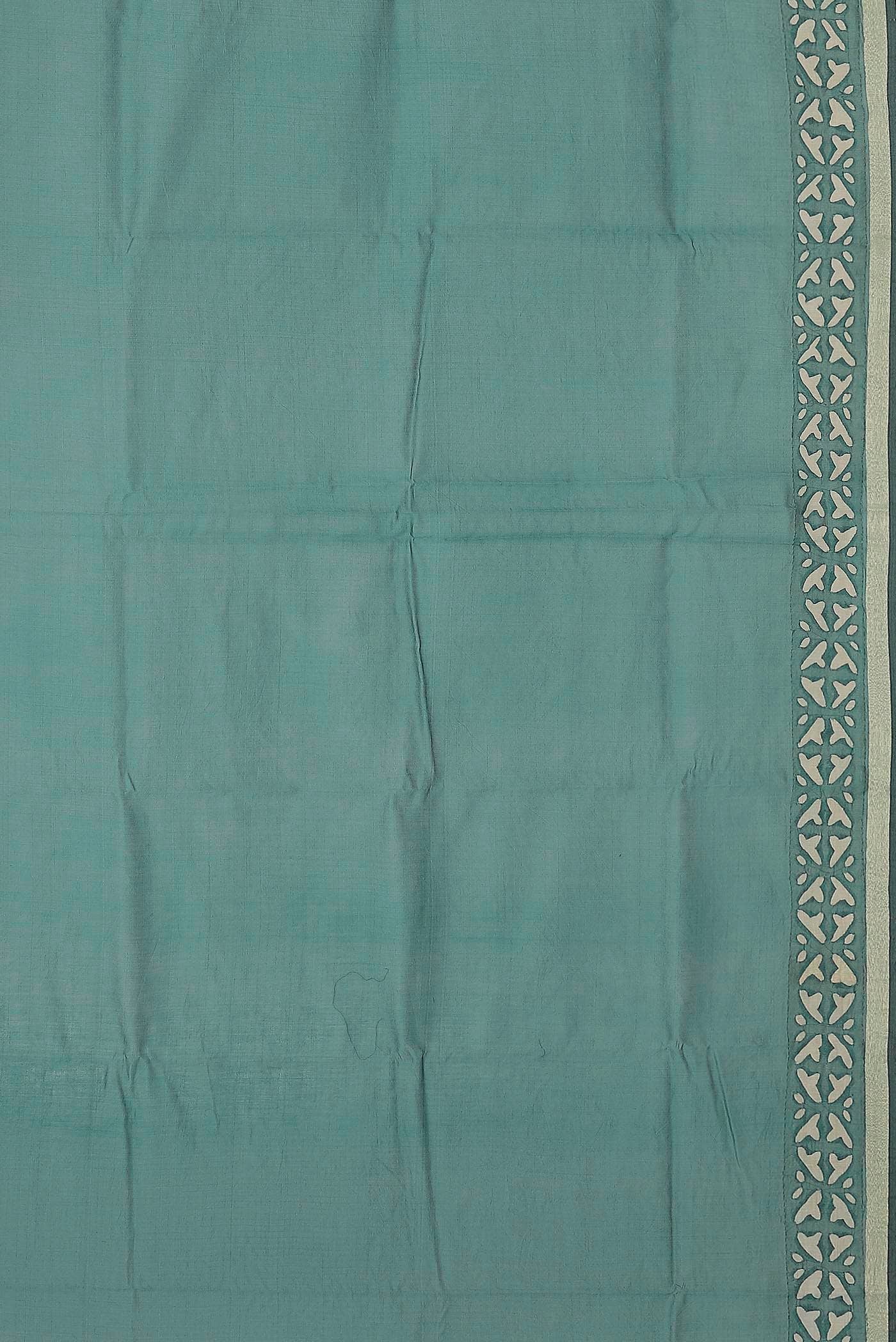 Green Chanderi Silk Cotton Saree