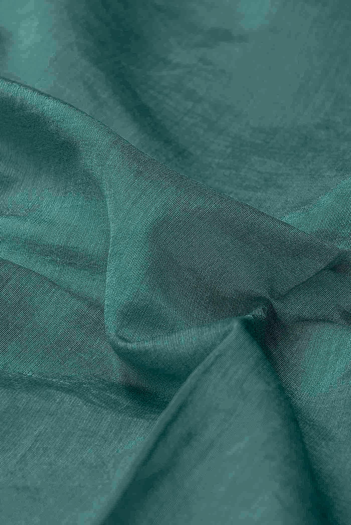 Green Chanderi Silk Cotton Saree