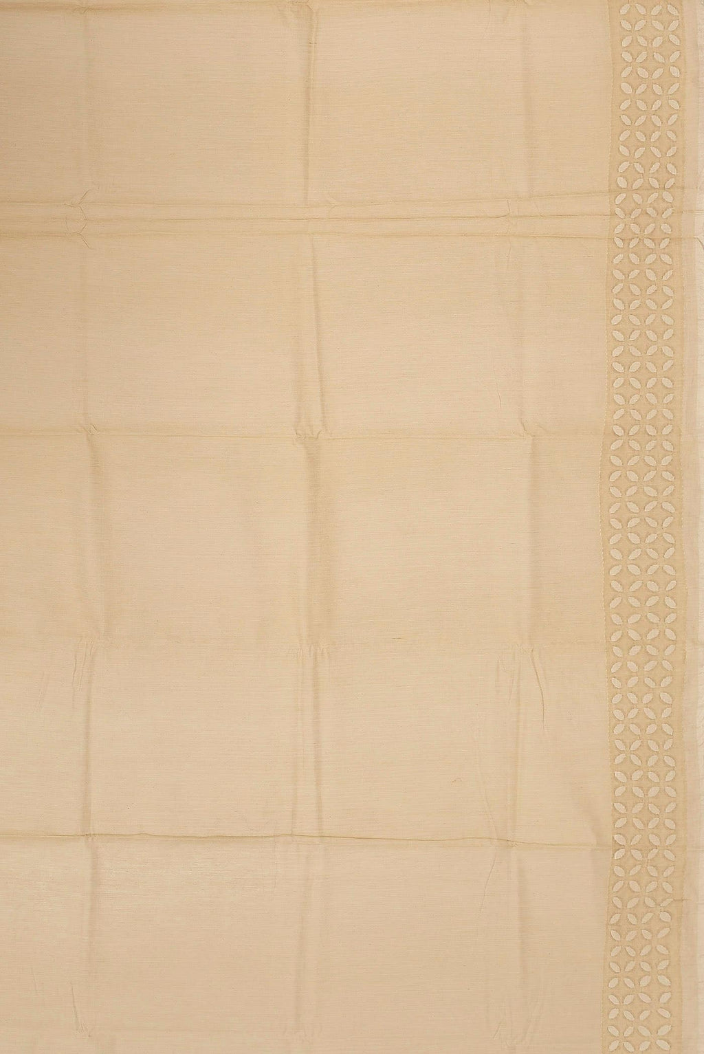 Beige Chanderi Silk Cotton Saree